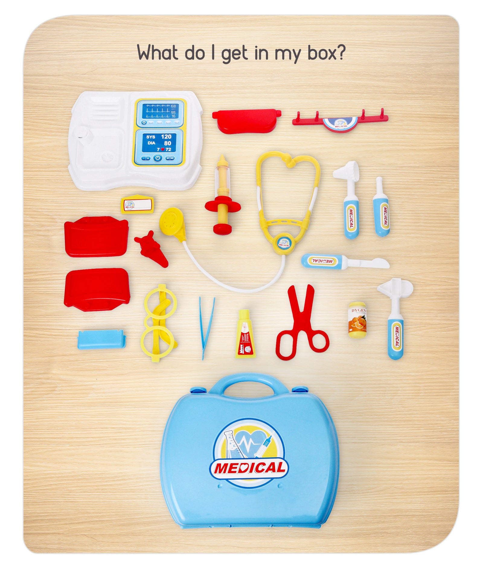 Babyhug Hello Doctor Suitcase Playset - 21pieces - Image 2