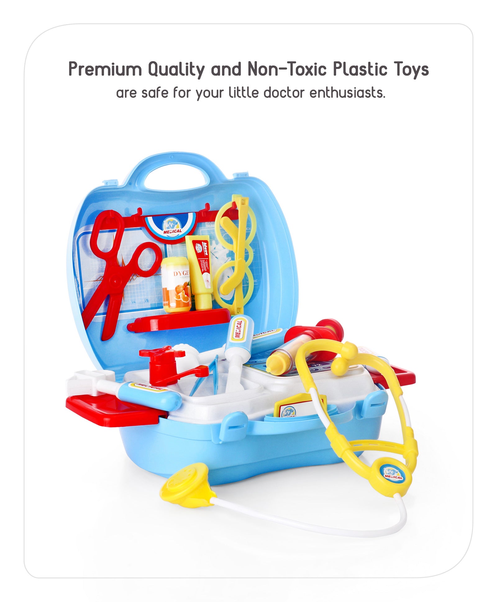 Babyhug Hello Doctor Suitcase Playset - 21pieces - Image 3