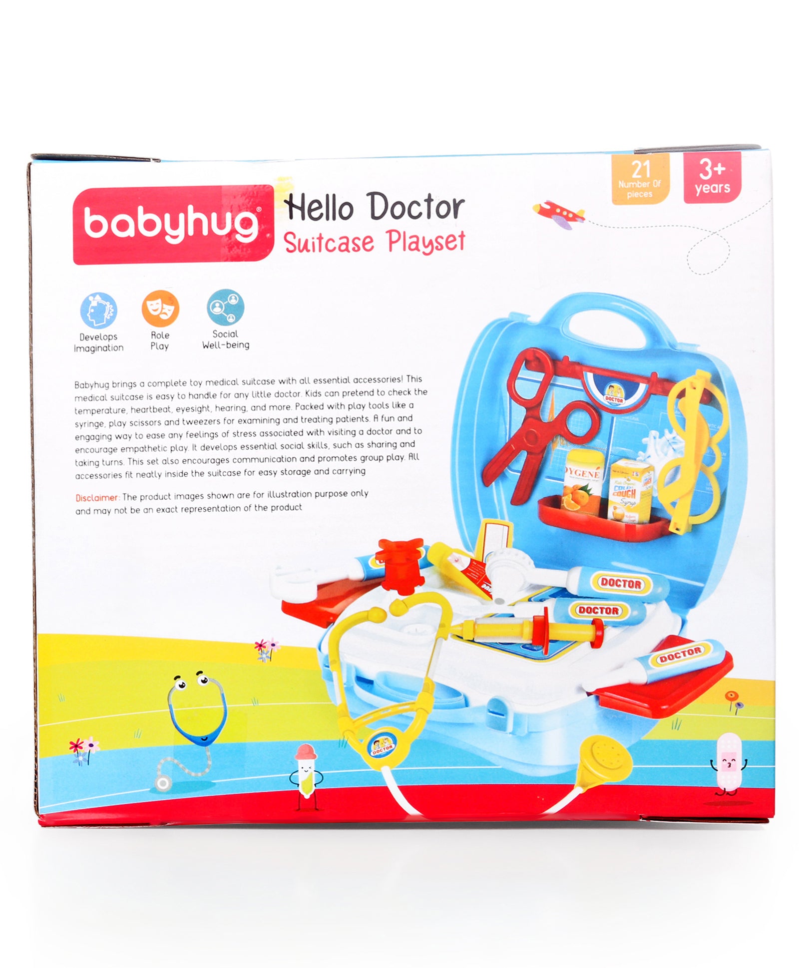 Babyhug Hello Doctor Suitcase Playset - 21pieces - Image 8