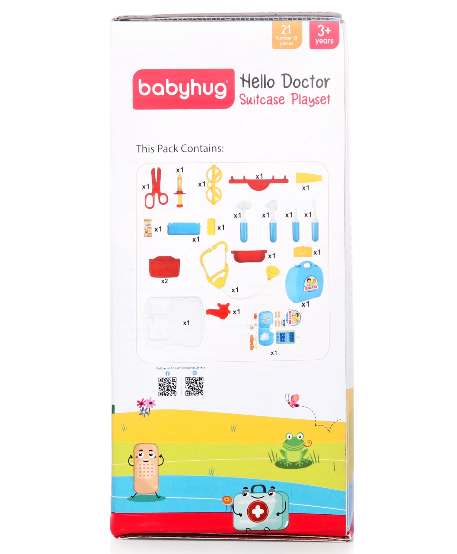 Babyhug Hello Doctor Suitcase Playset - 21pieces - Image 9