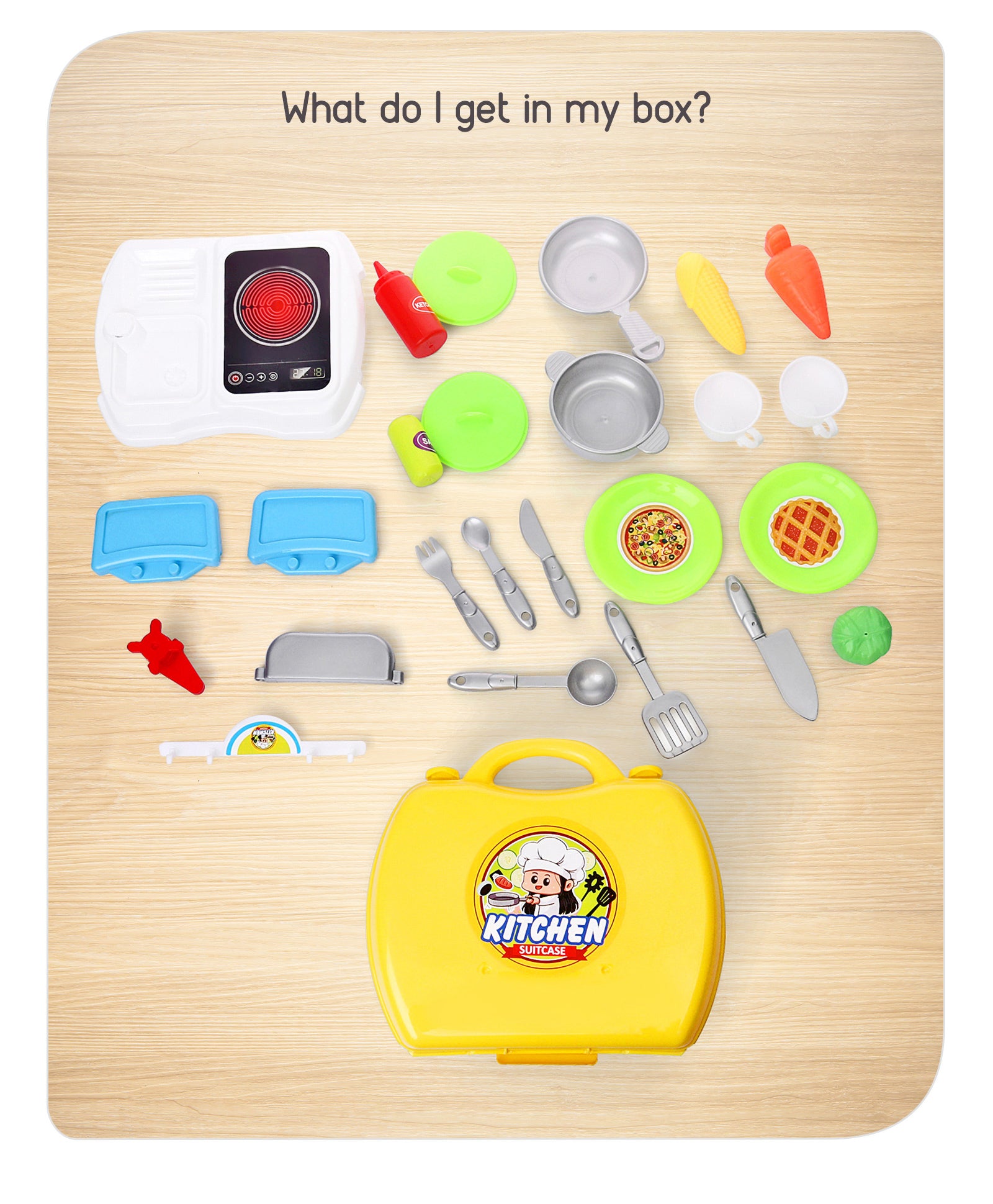 Babyhug Chef's Home Kitchen Suitcase Playset - 28 Pieces - Image 2