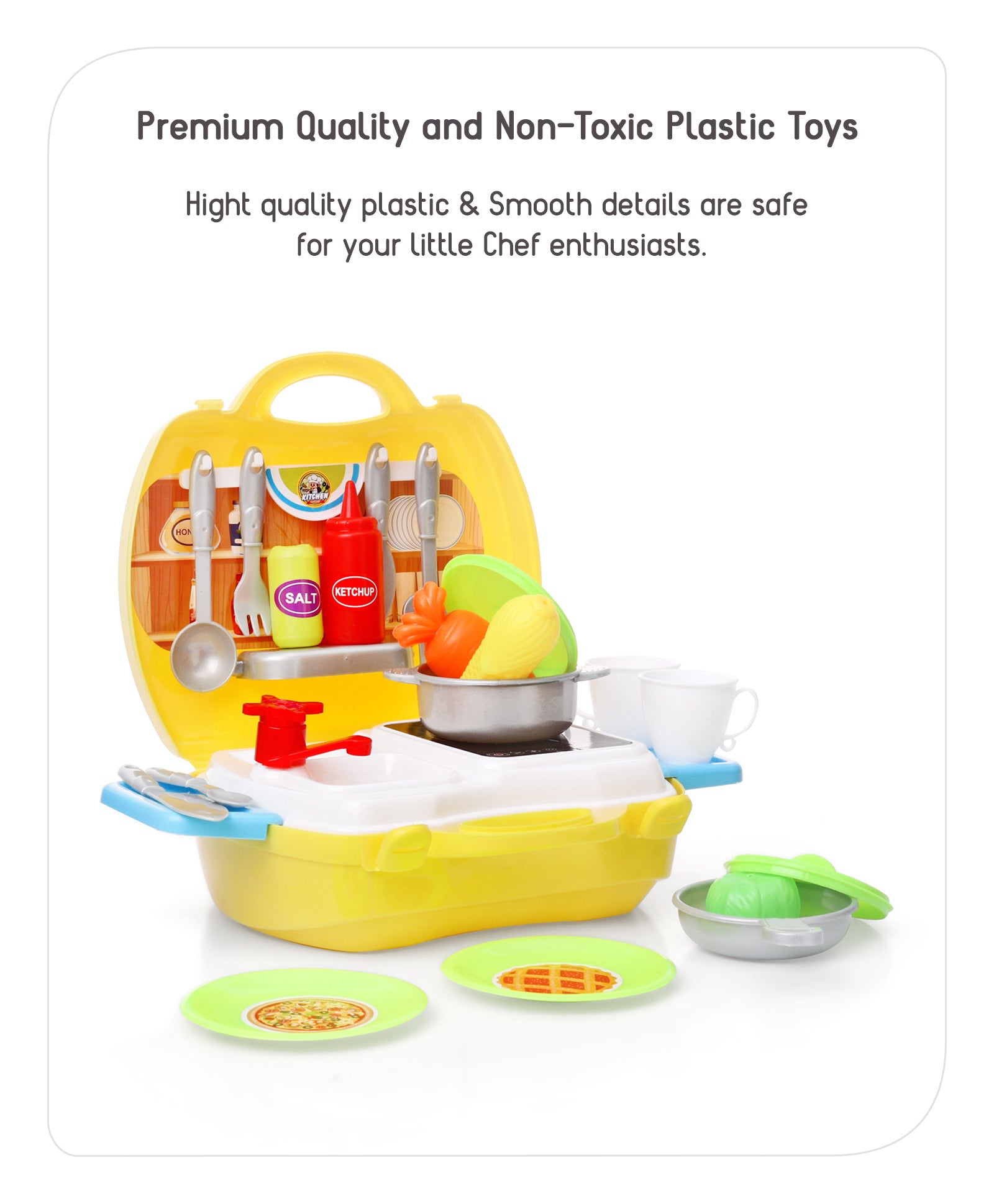 Babyhug Chef's Home Kitchen Suitcase Playset - 28 Pieces - Image 3