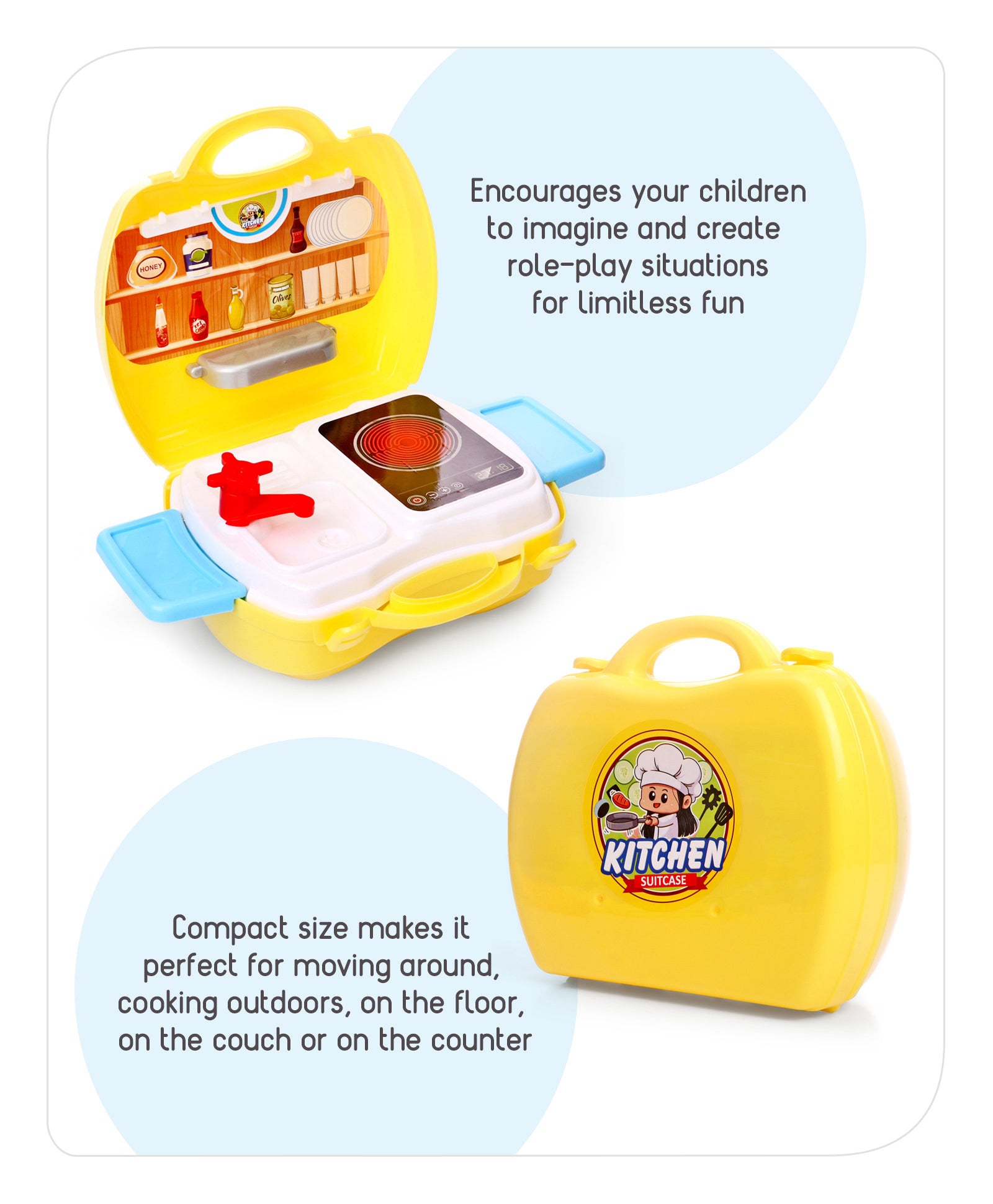 Babyhug Chef's Home Kitchen Suitcase Playset - 28 Pieces - Image 4