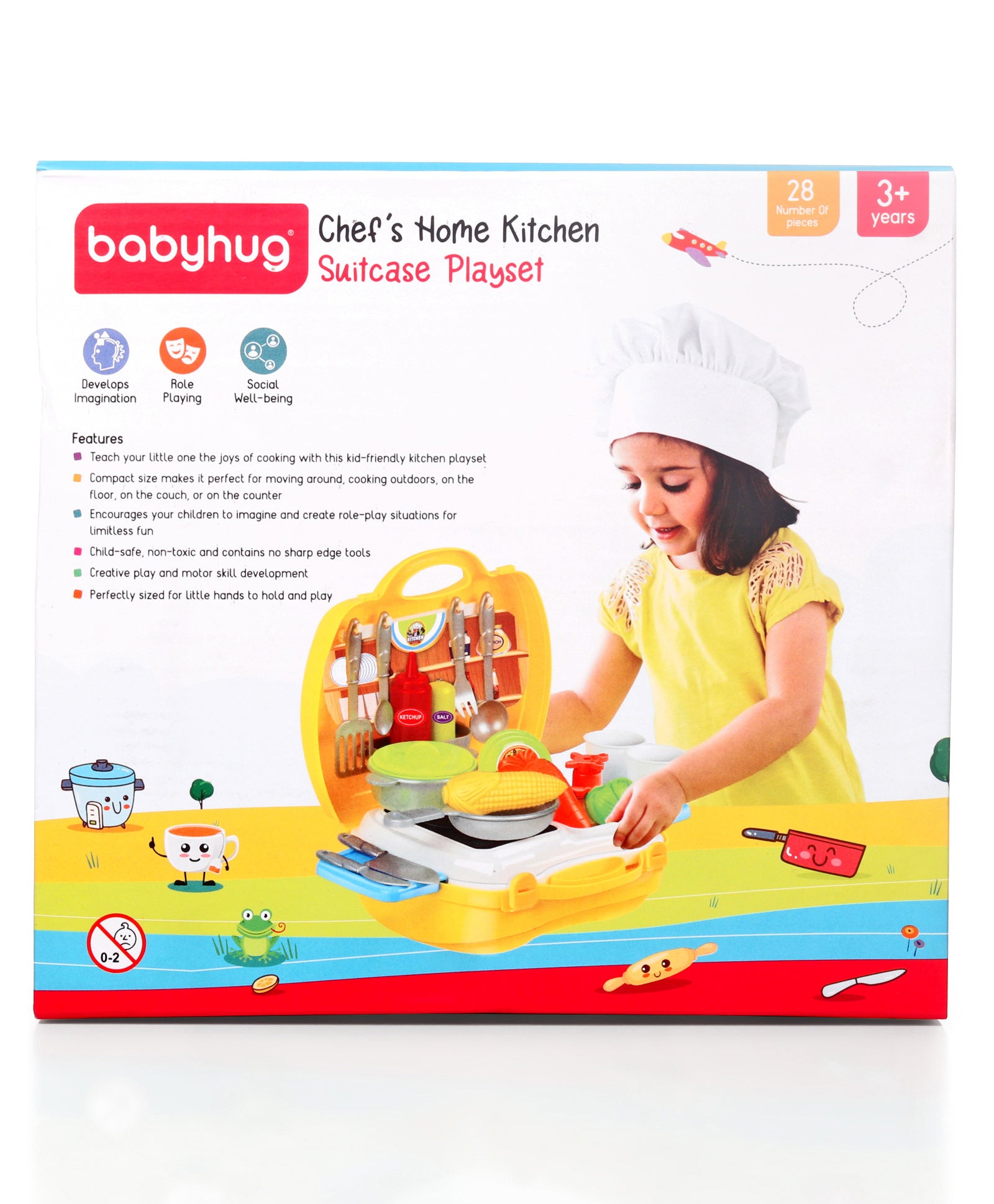 Babyhug Chef's Home Kitchen Suitcase Playset - 28 Pieces - Image 9
