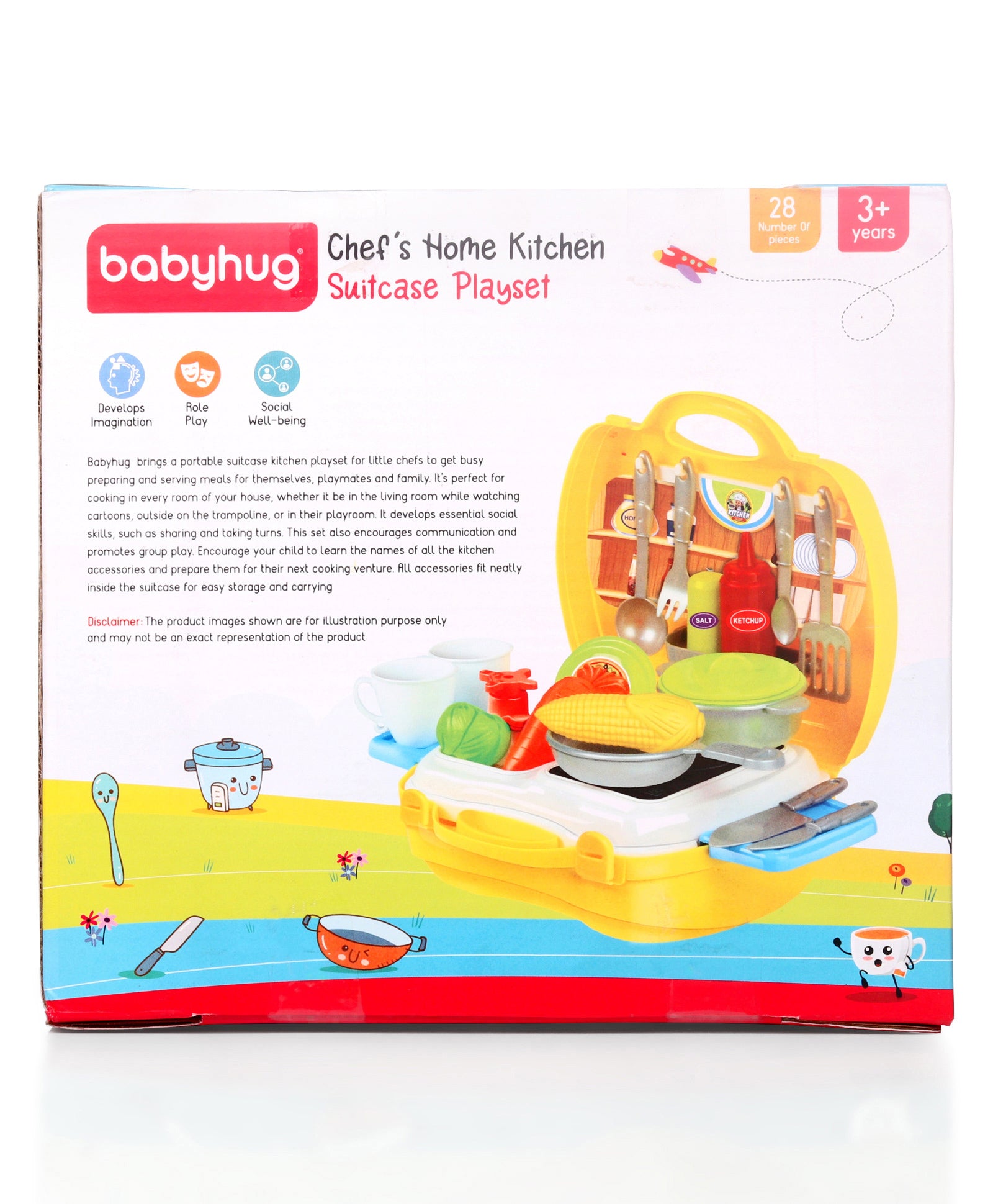 Babyhug Chef's Home Kitchen Suitcase Playset - 28 Pieces - Image 10