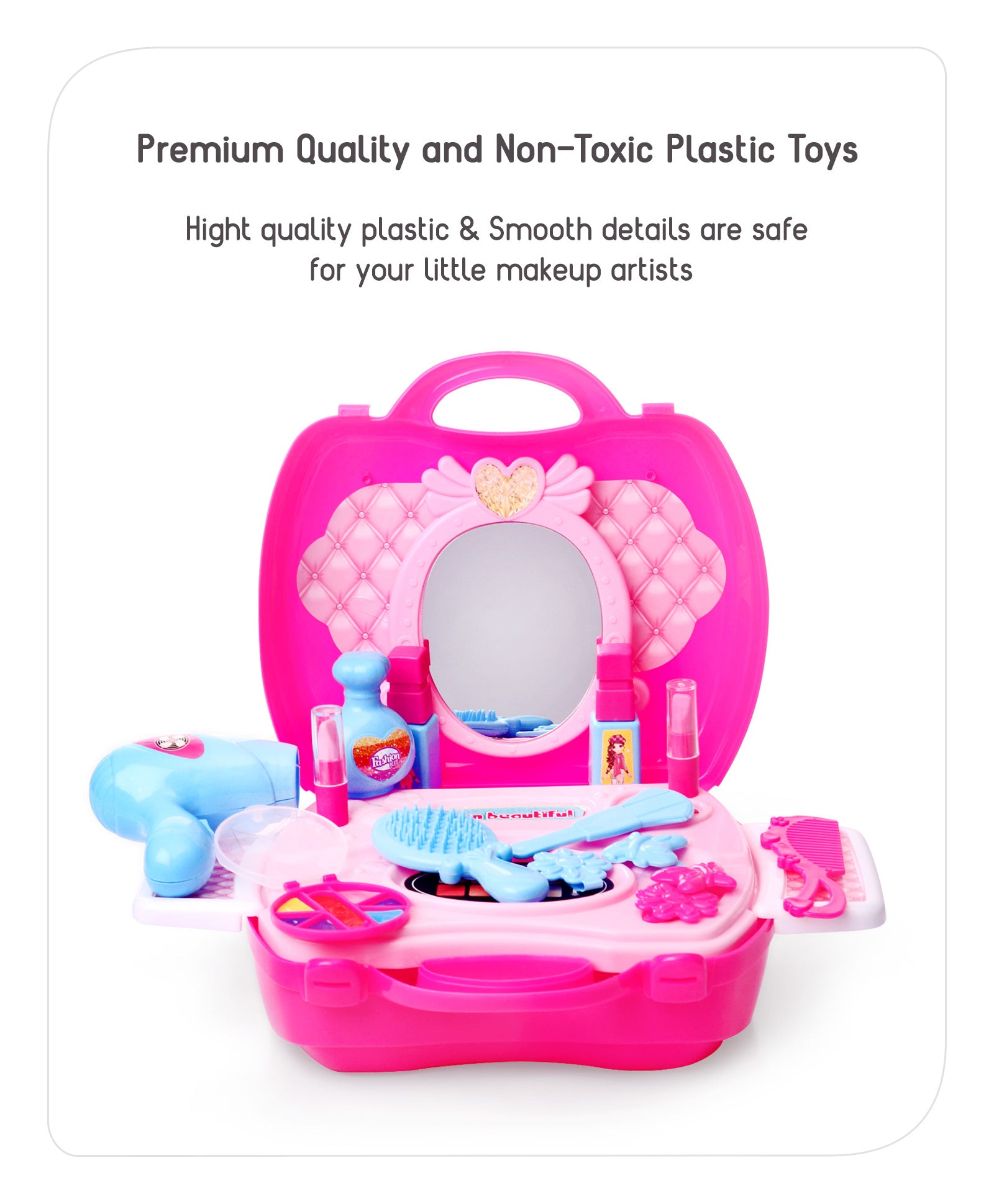 Babyhug My Vanity Makeup Suitcase Playset - 21 Pieces - Image 3