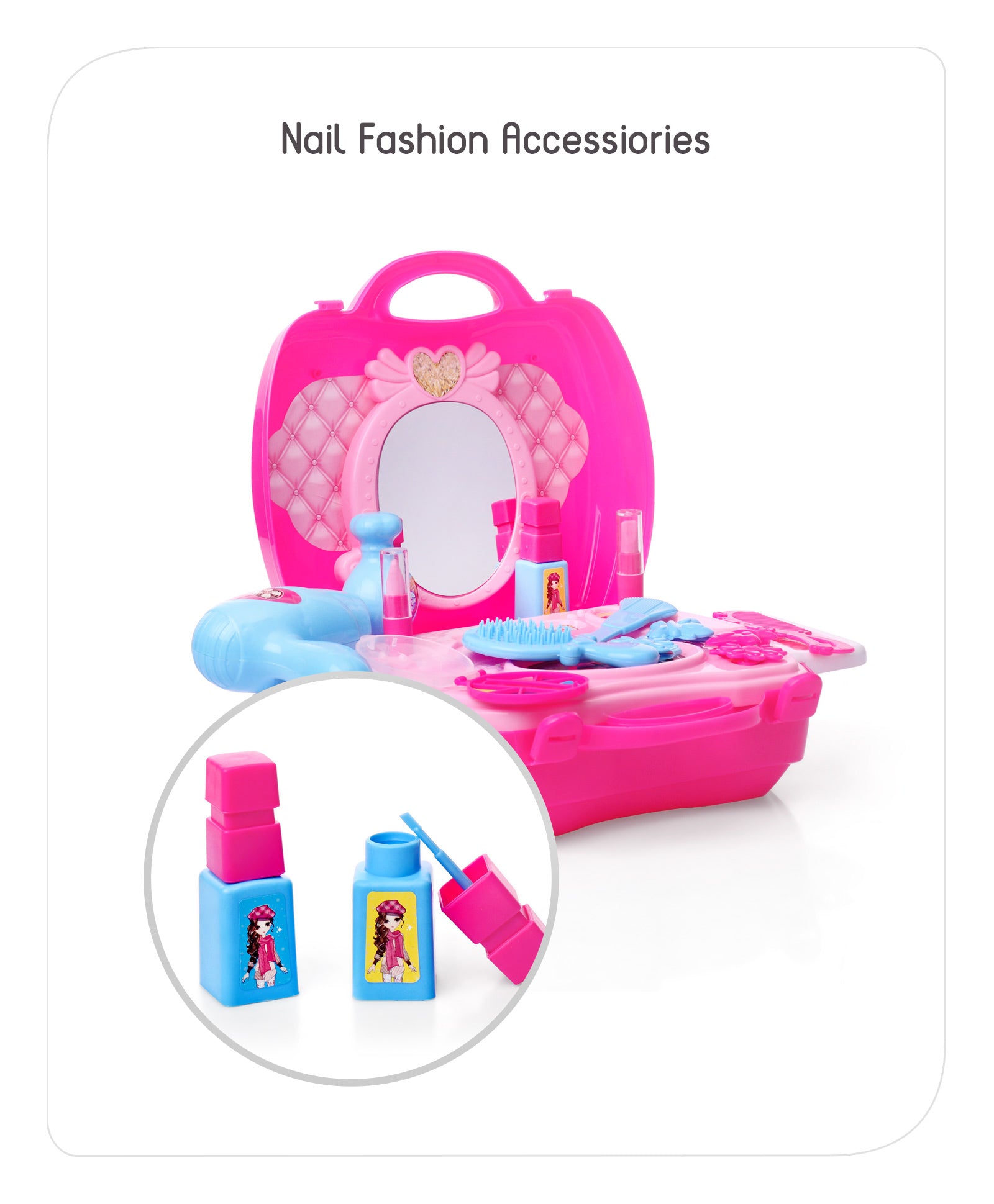 Babyhug My Vanity Makeup Suitcase Playset - 21 Pieces - Image 4