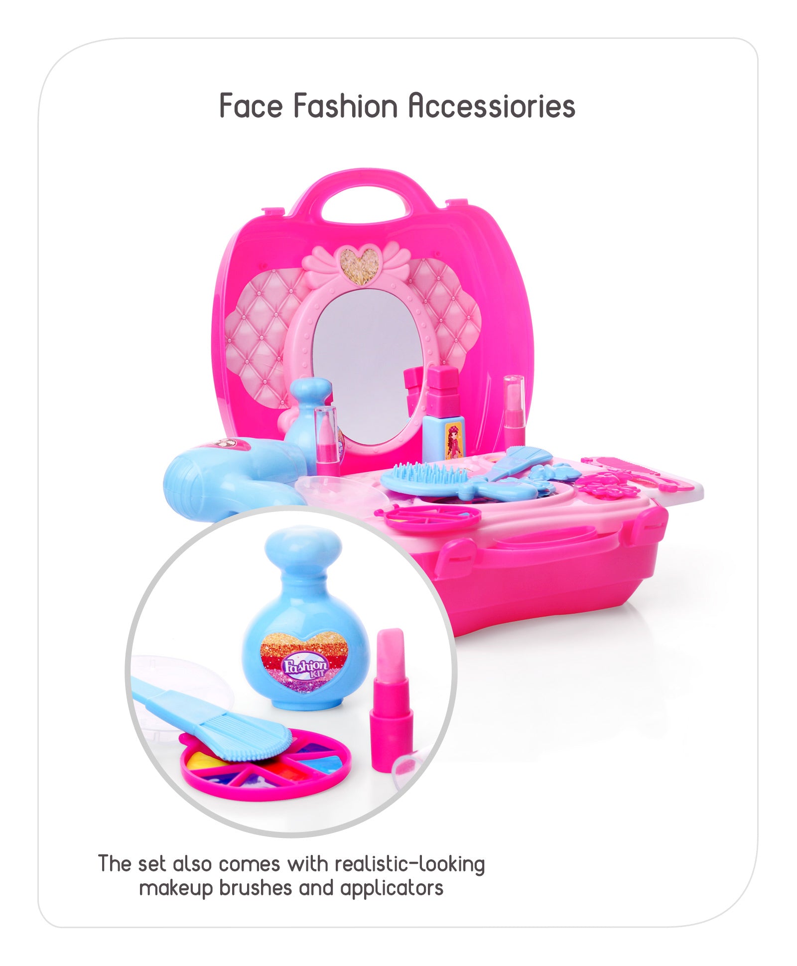 Babyhug My Vanity Makeup Suitcase Playset - 21 Pieces - Image 6