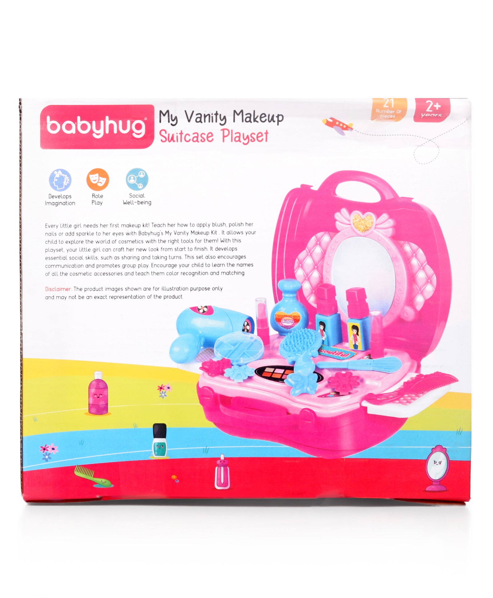 Babyhug My Vanity Makeup Suitcase Playset - 21 Pieces - Image 10