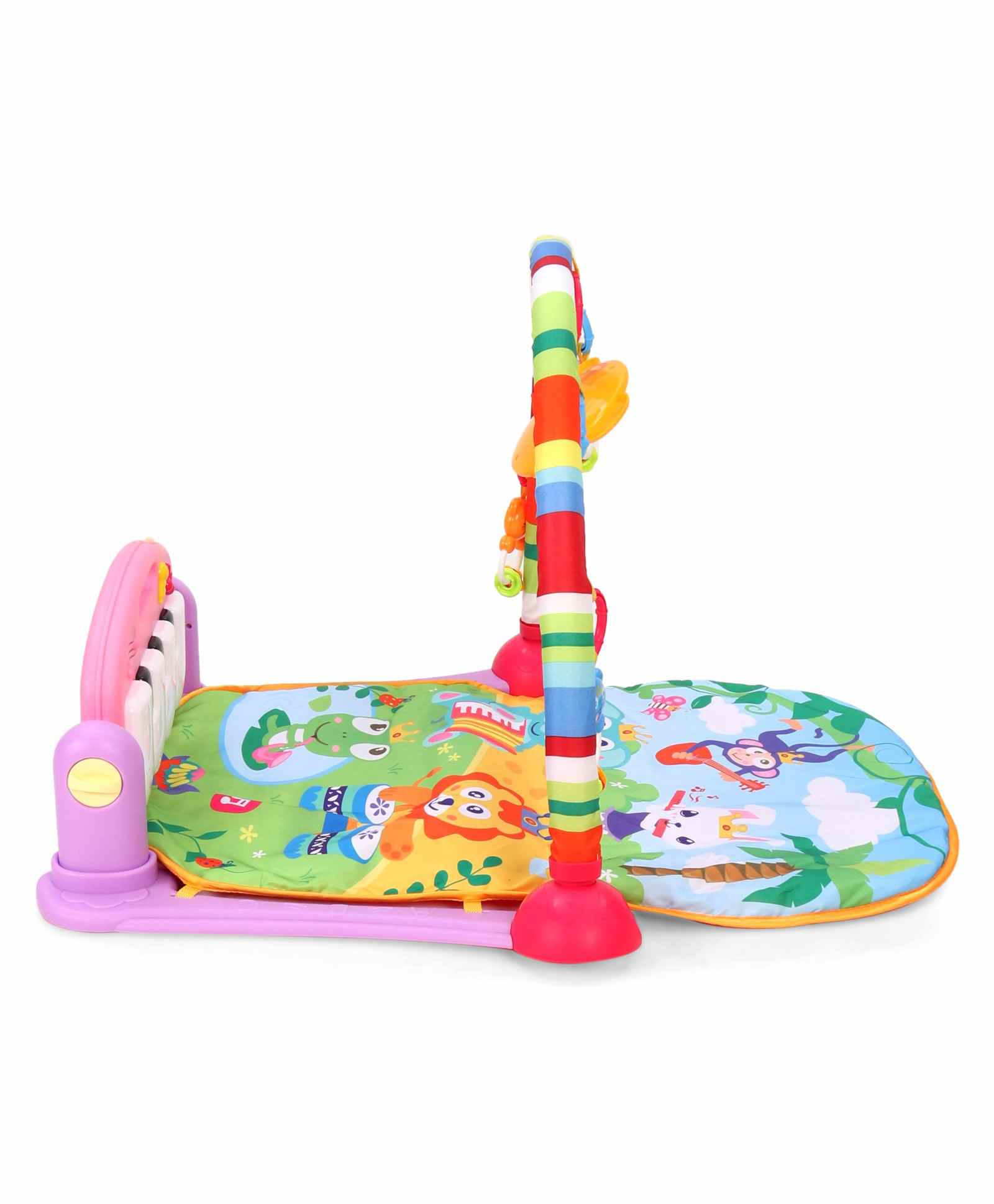 Musical Keyboard Piano Mat with Toys Bar - Muticolour - Image 3