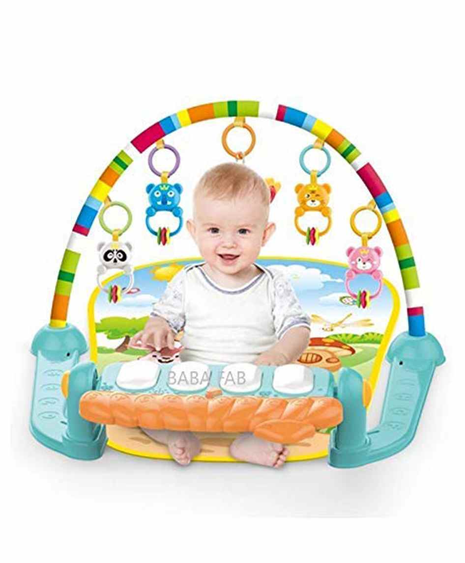 Musical Keyboard Piano Mat with Toys Bar - Muticolour - Image 4