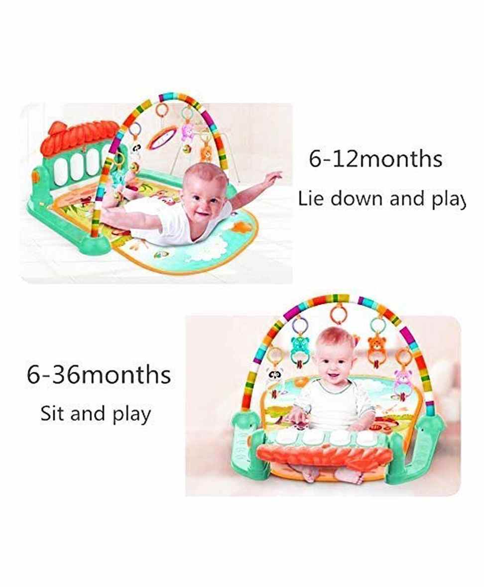 Musical Keyboard Piano Mat with Toys Bar - Muticolour - Image 6