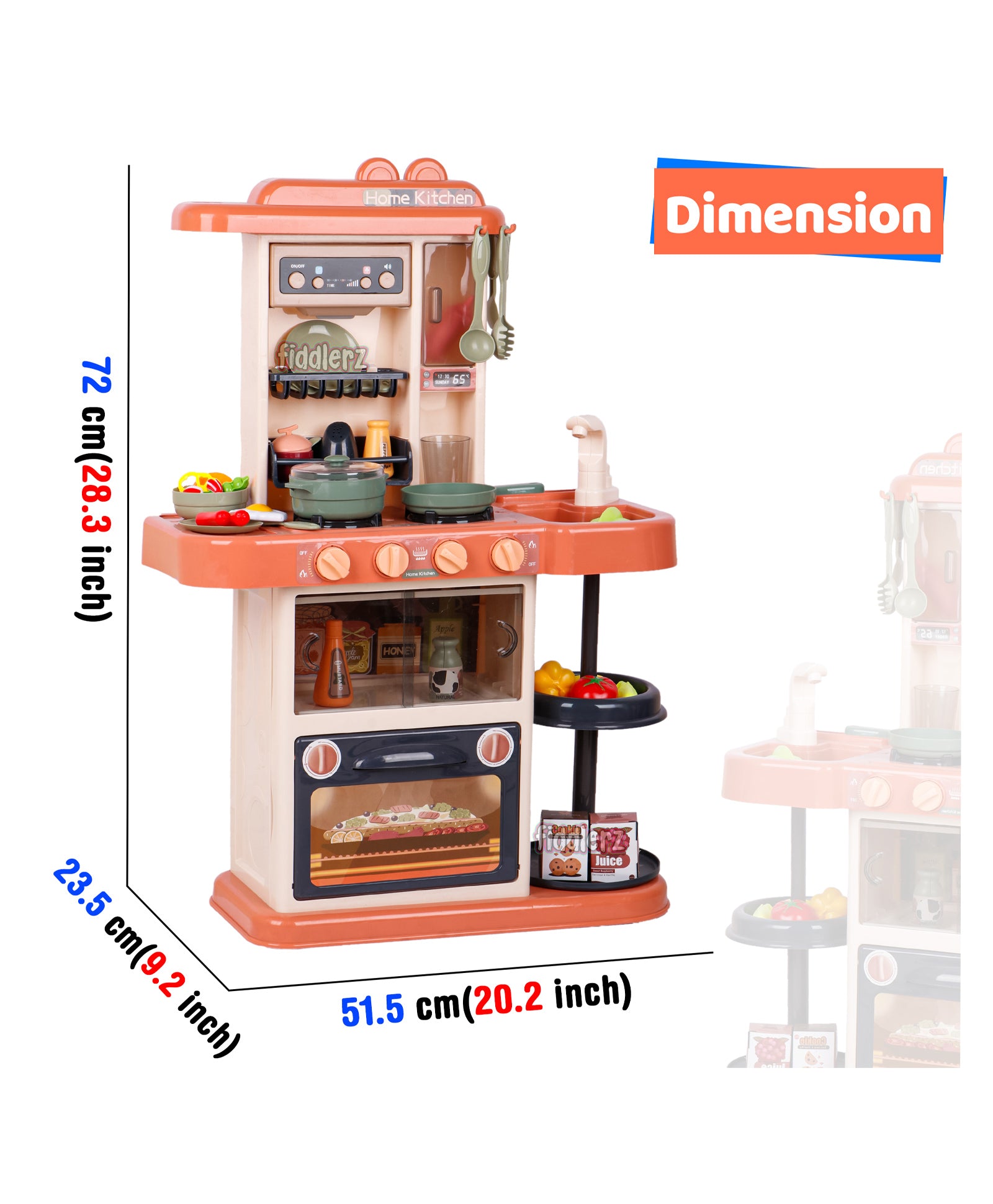 Battery Operated Kitchen Playset 38 Pieces - Multicolor - Image 3