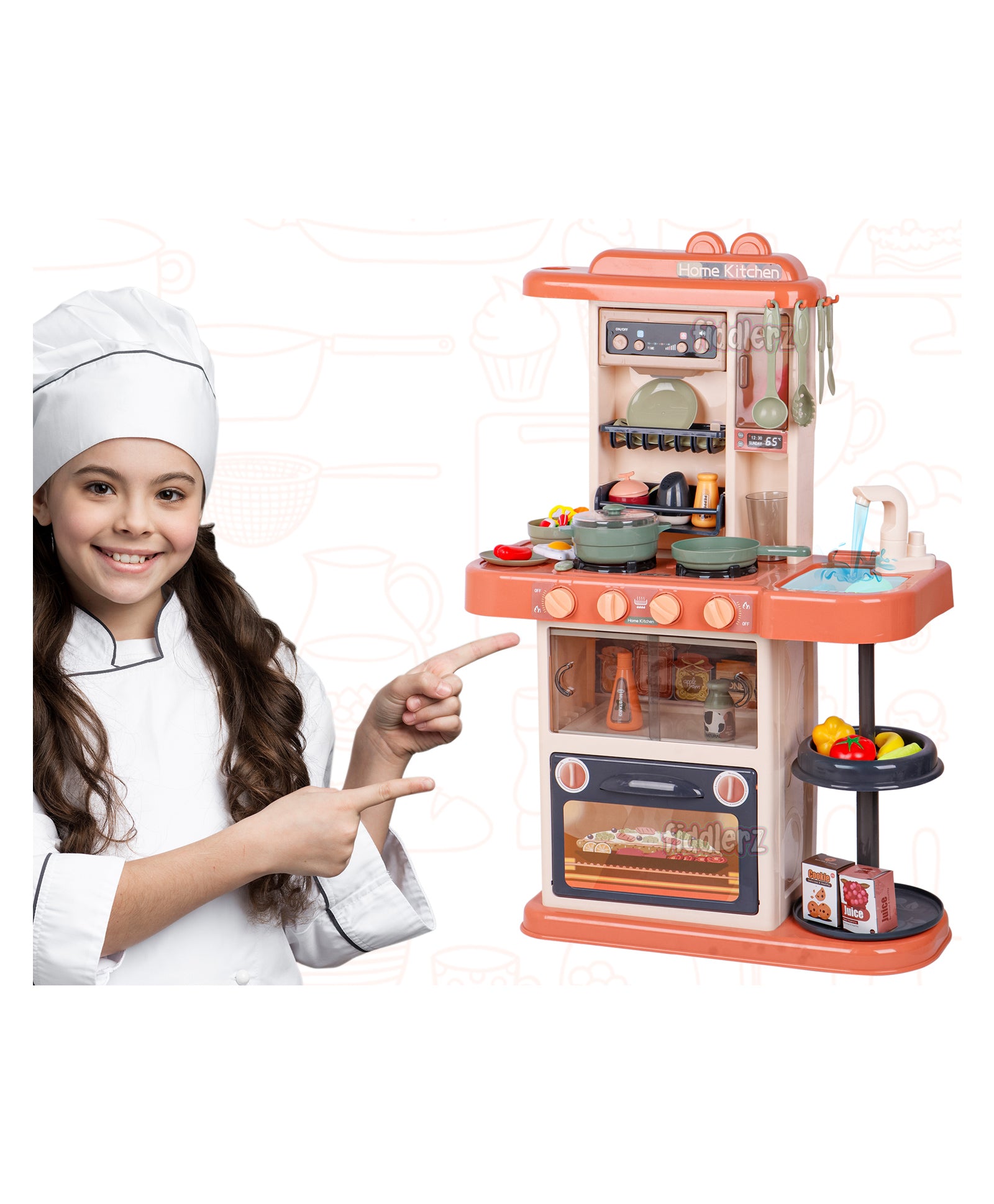 Battery Operated Kitchen Playset 38 Pieces - Multicolor - Image 7