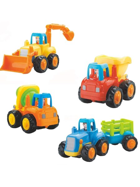 Friction Powered Automobile Toys Pack of 4 - Multicolour