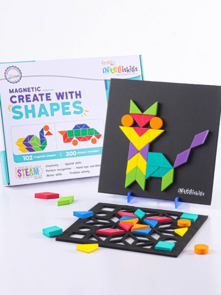 Firstcry Intelliskills STEAM Series Magnetic Create with Shapes - 102 Pieces