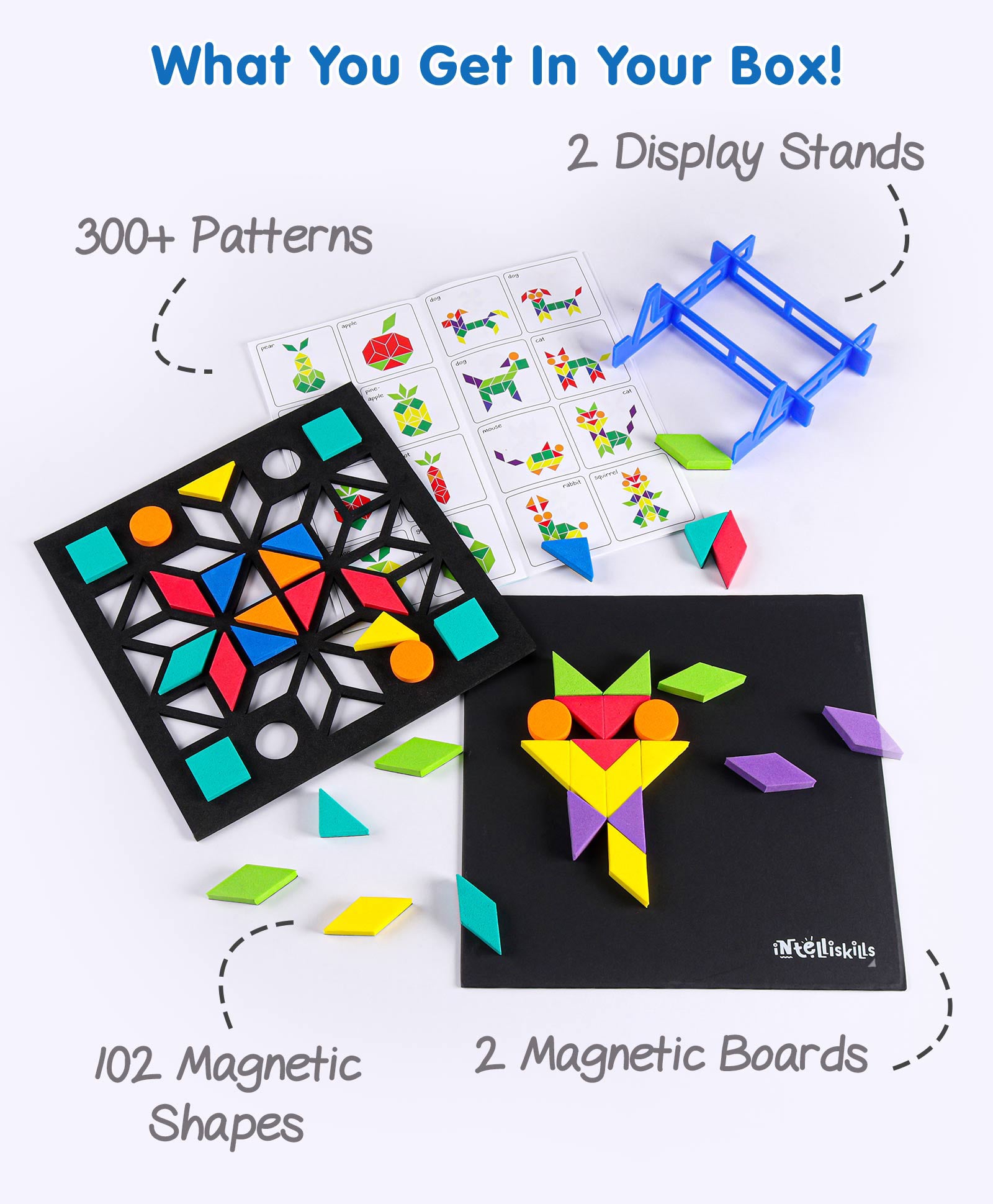 Firstcry Intelliskills STEAM Series Magnetic Create with Shapes - 102 Pieces - Image 4