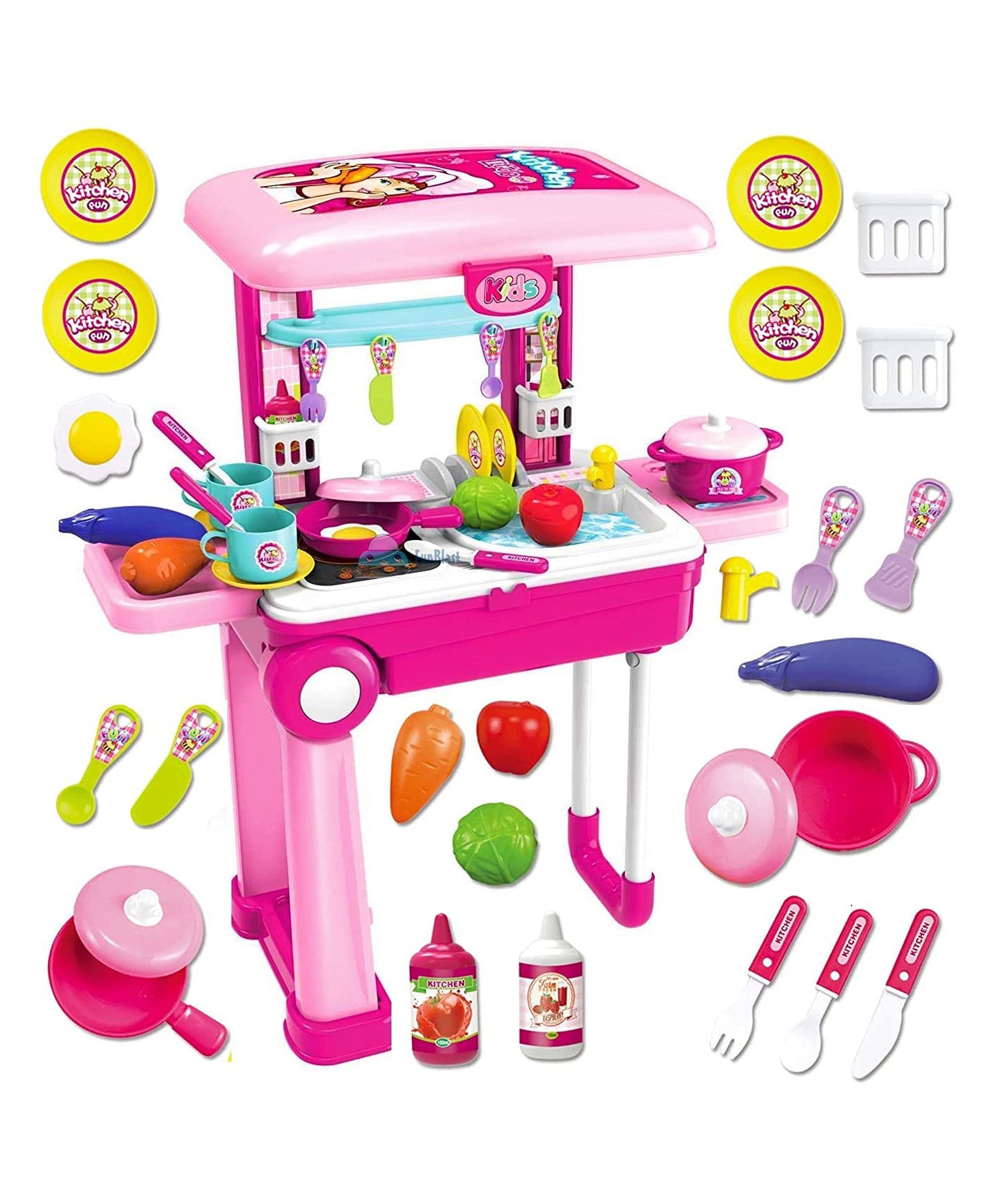 Little Chef Trolley Kitchen Playset - Image 2