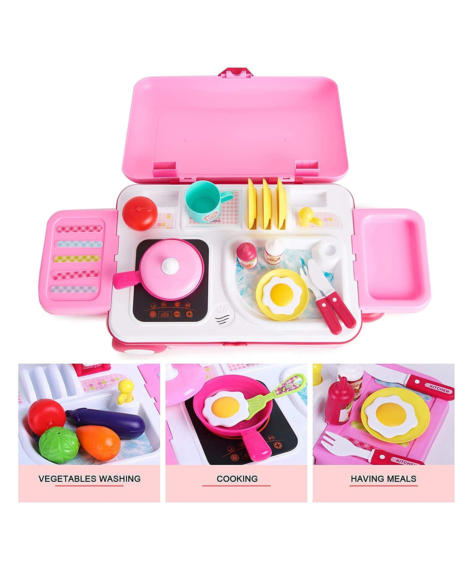 Little Chef Trolley Kitchen Playset - Image 4