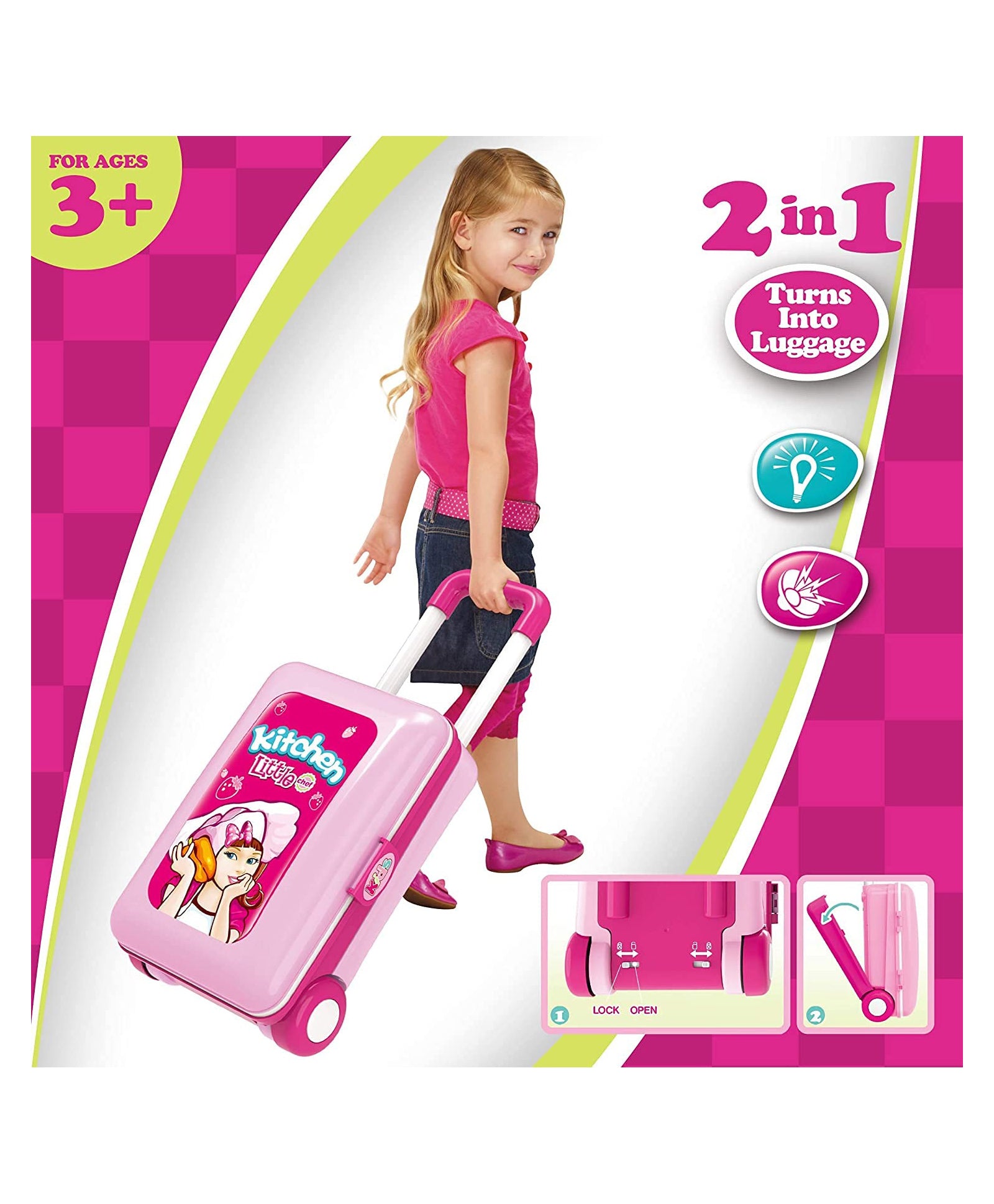 Little Chef Trolley Kitchen Playset - Image 9