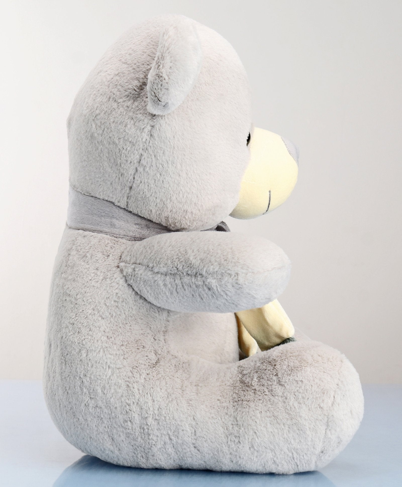 Babyhug Plush Teddy Bear with Muffler Soft Toy Grey - Height 40 cm - Image 5