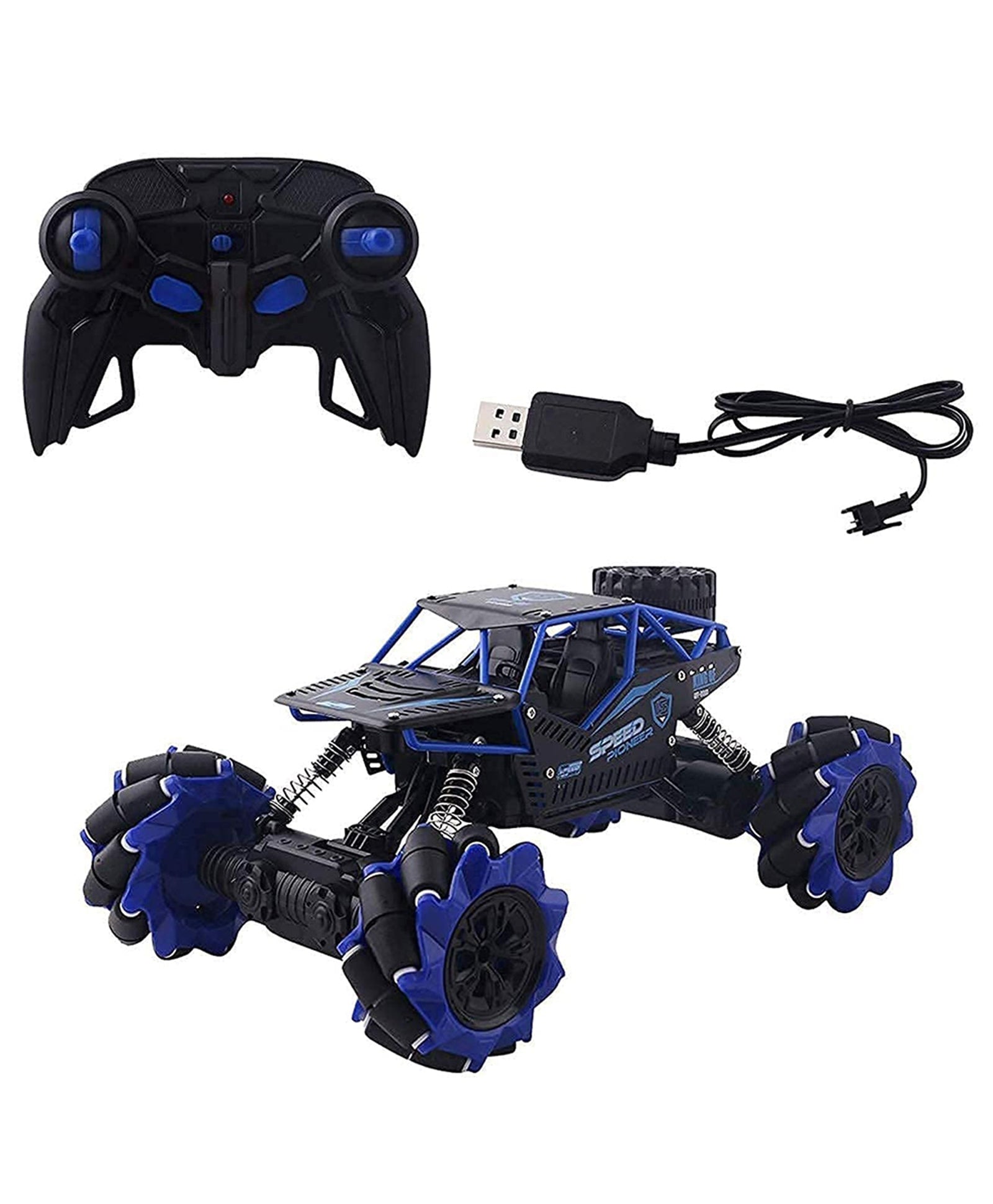 The Explosion RC Rock Crawler Drift Climbing Remote Controlled Monster Truck - Blue