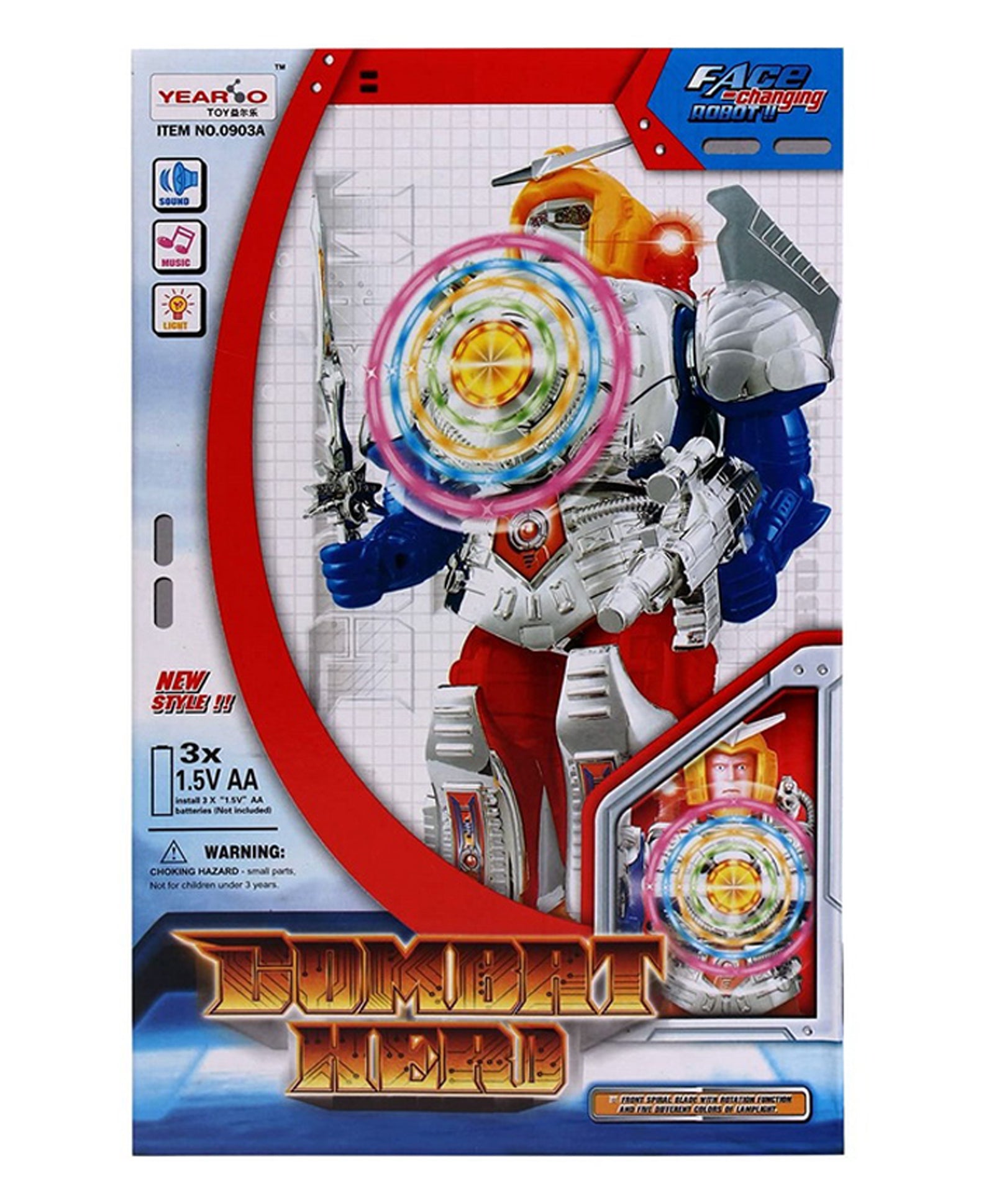 Combat Hero Robot Toy With Music And Lights - Height 29.5 cm - Image 5