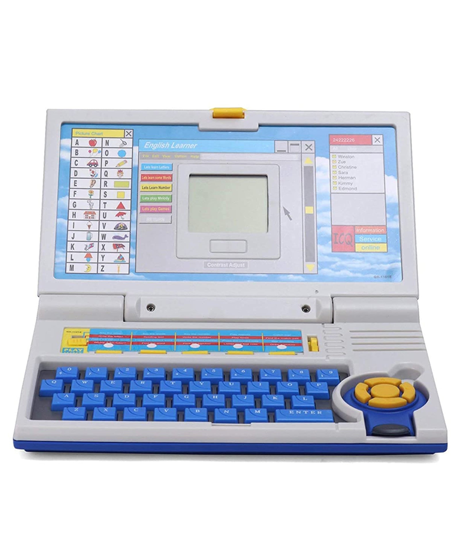 Educational Laptop with 20 Fun Activities - Blue - Image 2