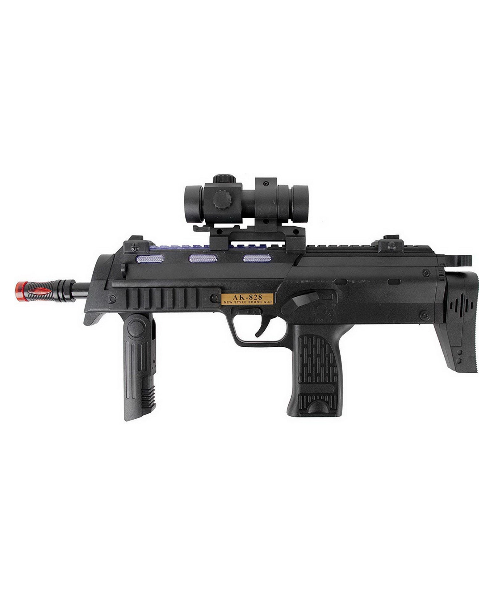 Battery Operated AK 828 Machine Toy Gun with Sound - Black - Image 2