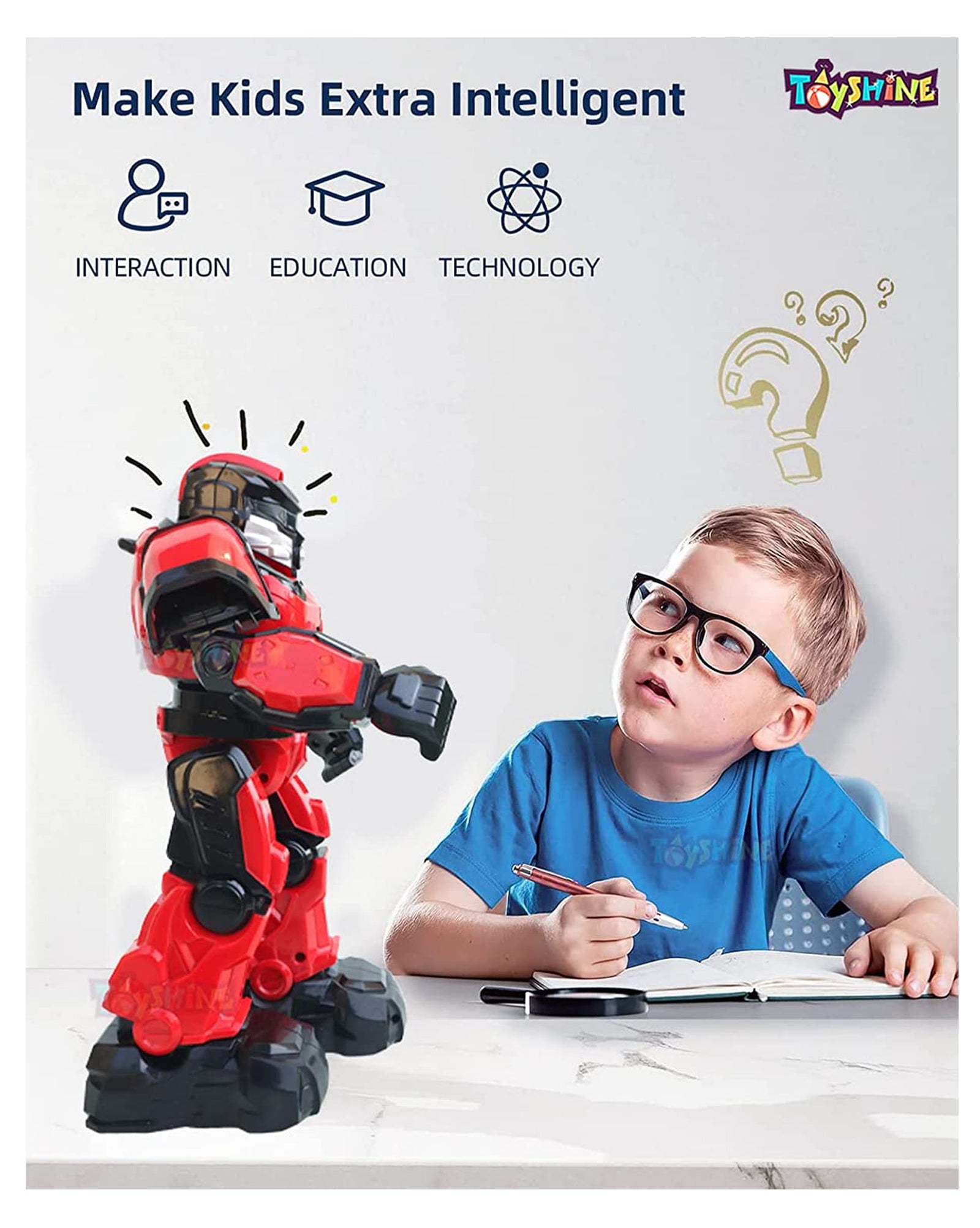 Crazon Gesture Control Remote Robot With Programming Features - Red - Image 4