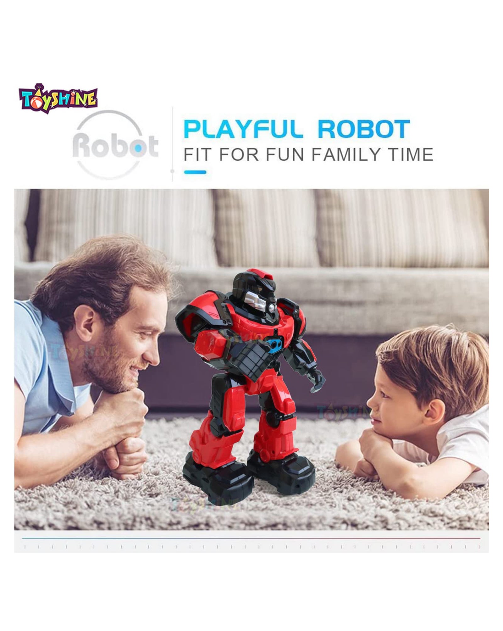 Crazon Gesture Control Remote Robot With Programming Features - Red - Image 5