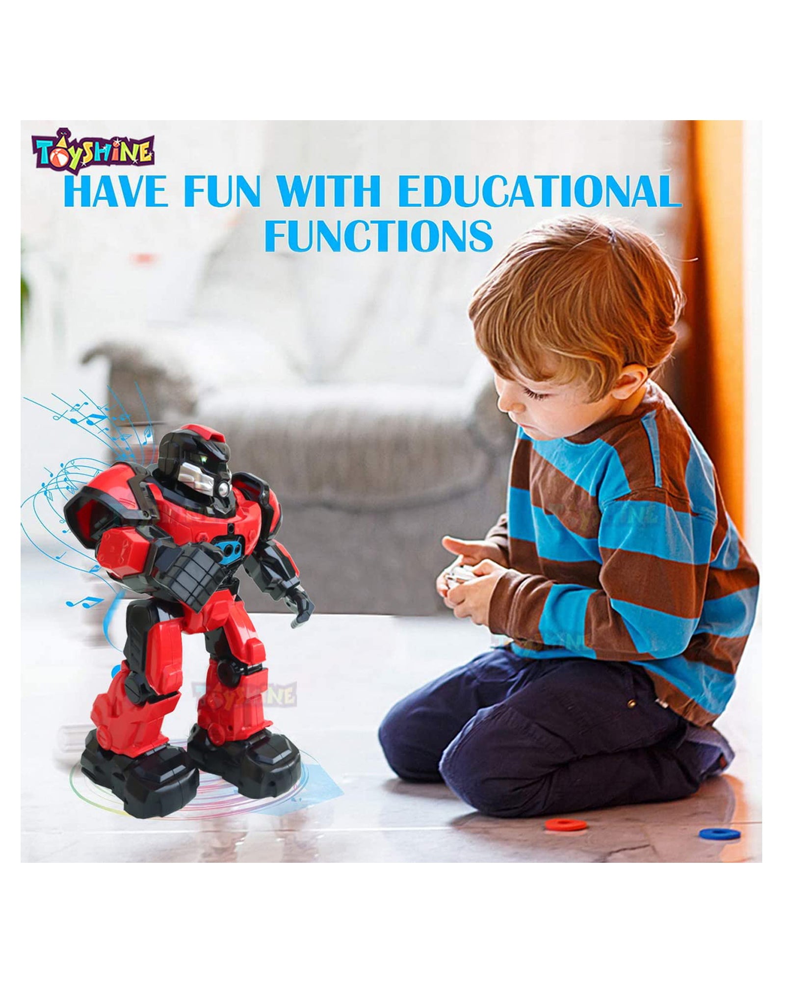 Crazon Gesture Control Remote Robot With Programming Features - Red - Image 6