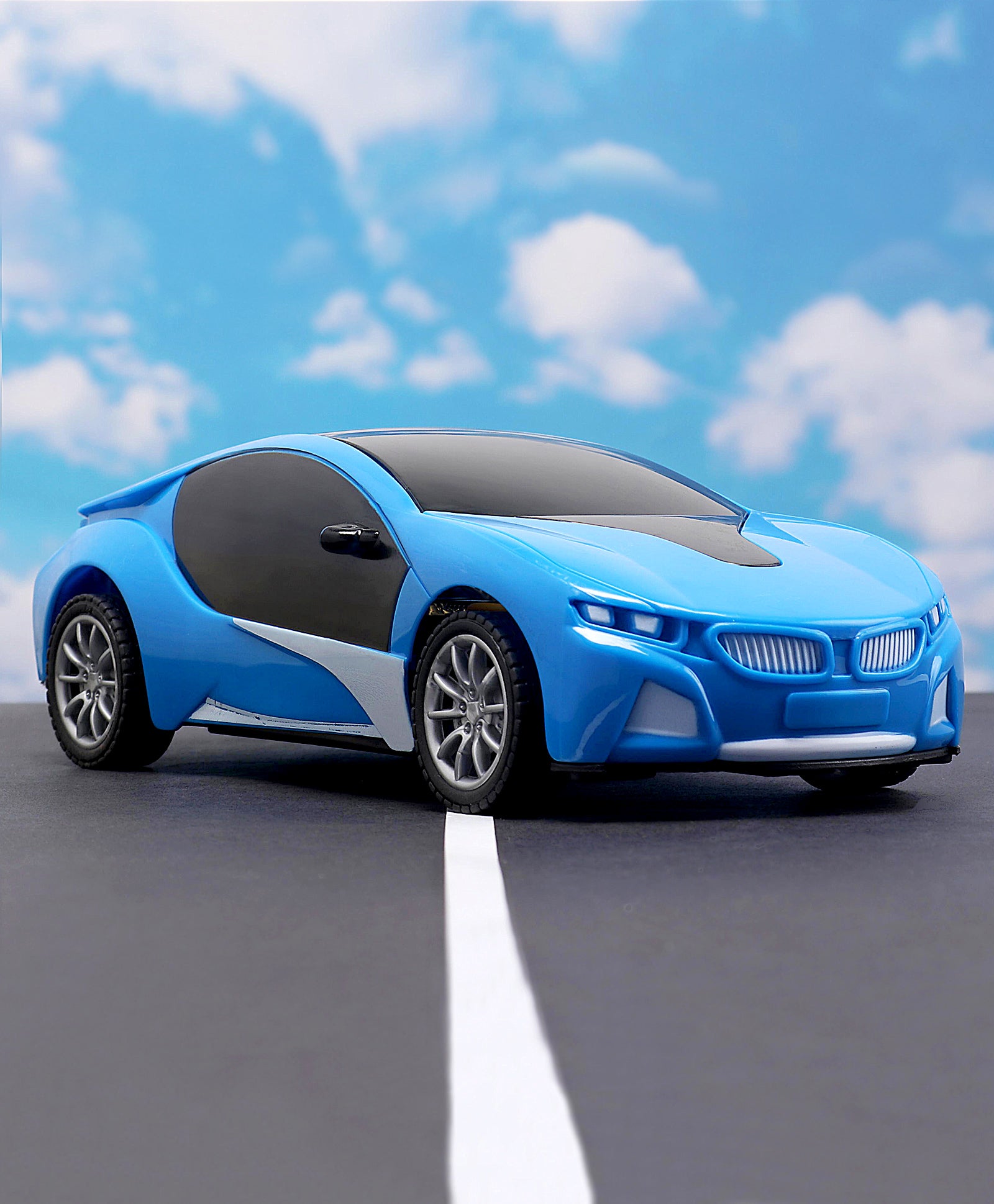 Racing Car With Remote Control - Blue
