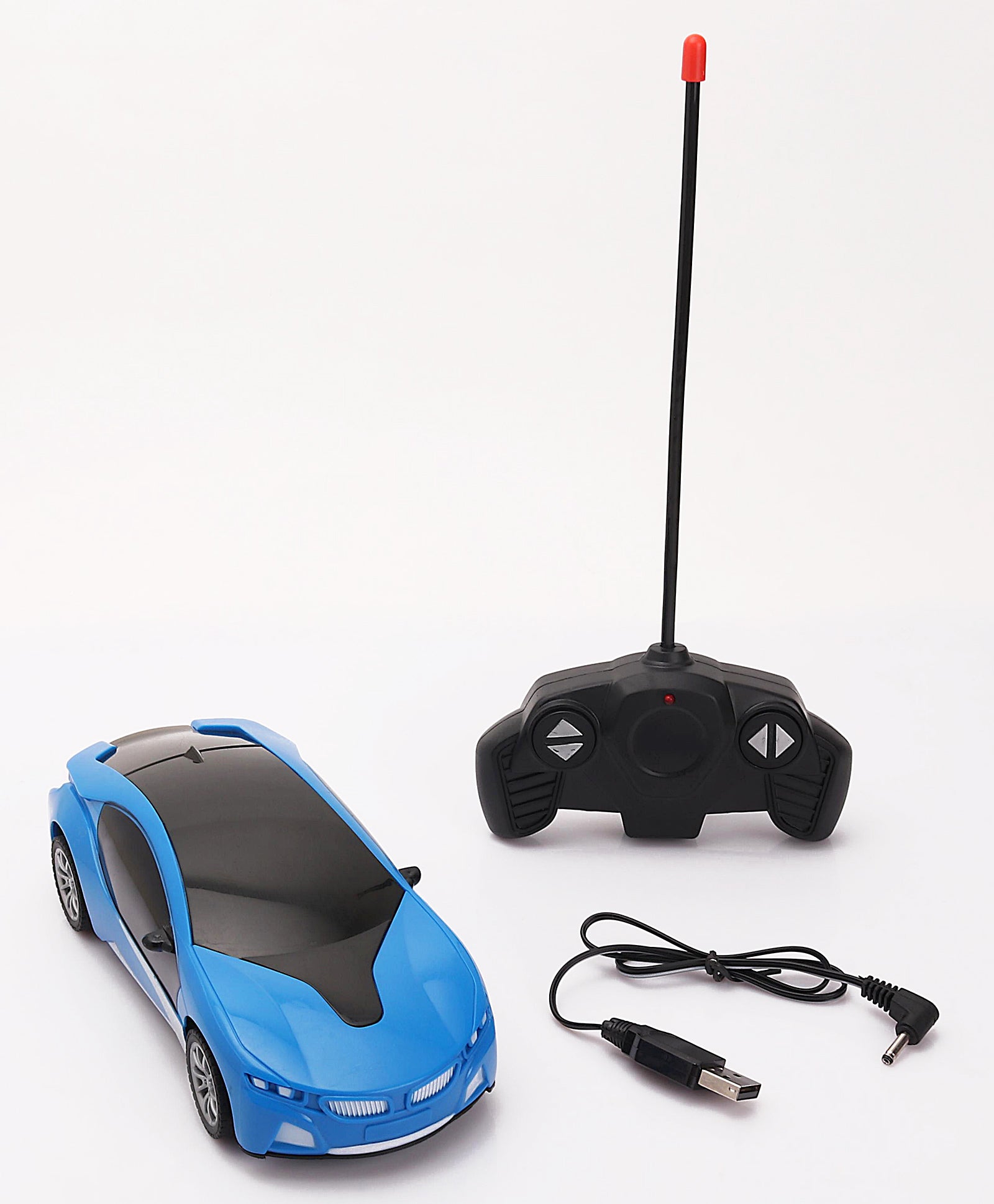 Racing Car With Remote Control - Blue - Image 10