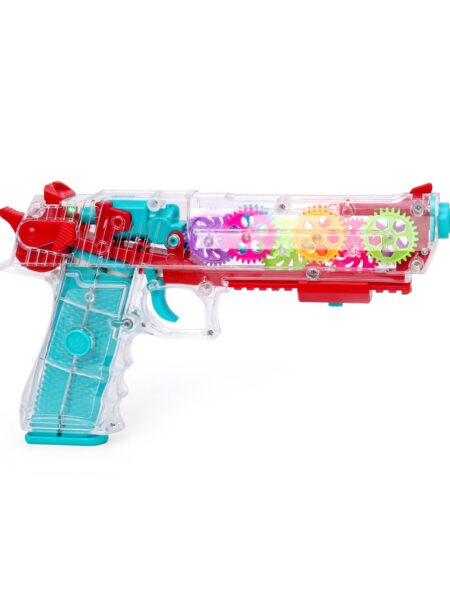 Battery Operated Gun With Music And Lights - Multicolor