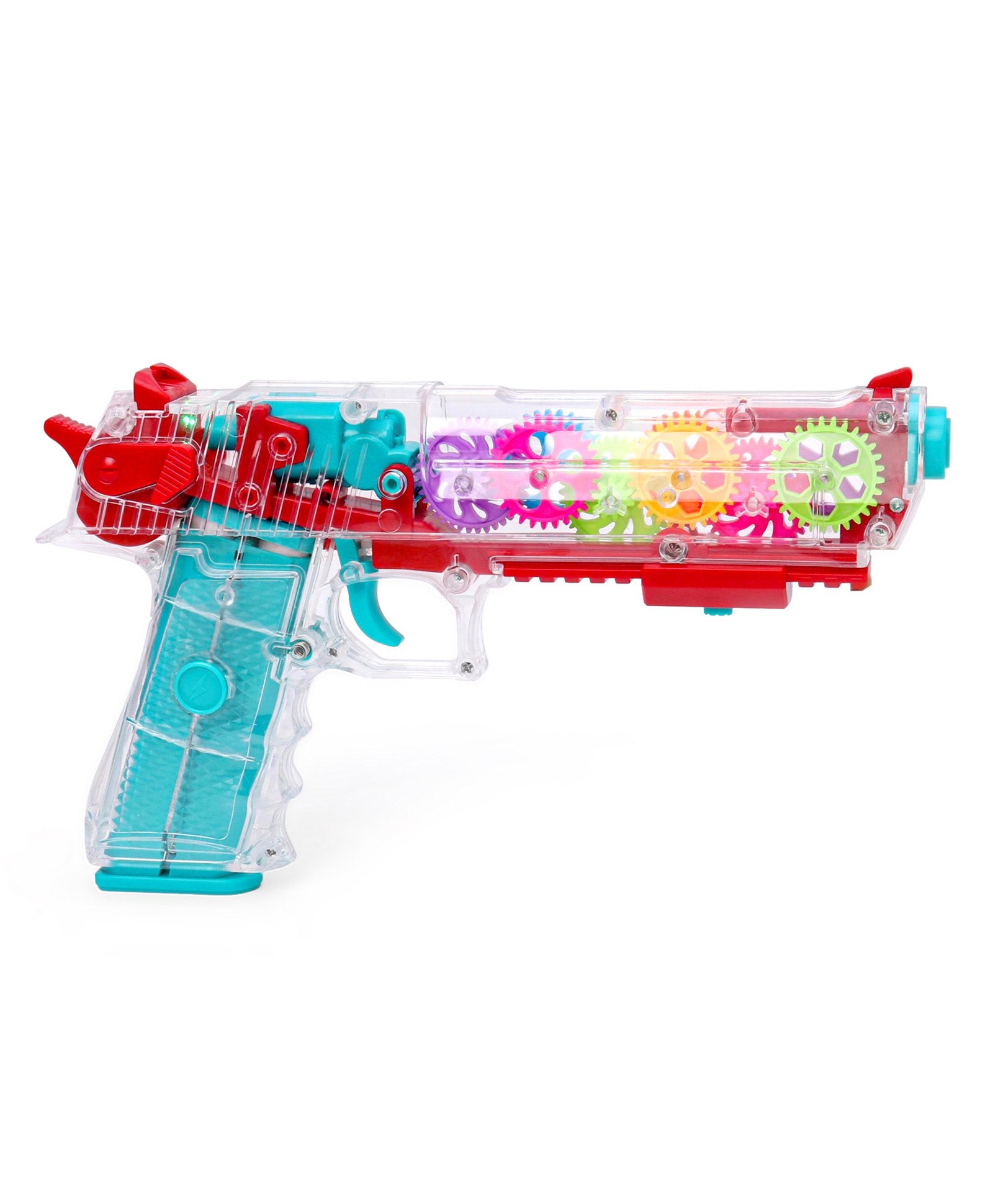 Battery Operated Gun With Music And Lights - Multicolor