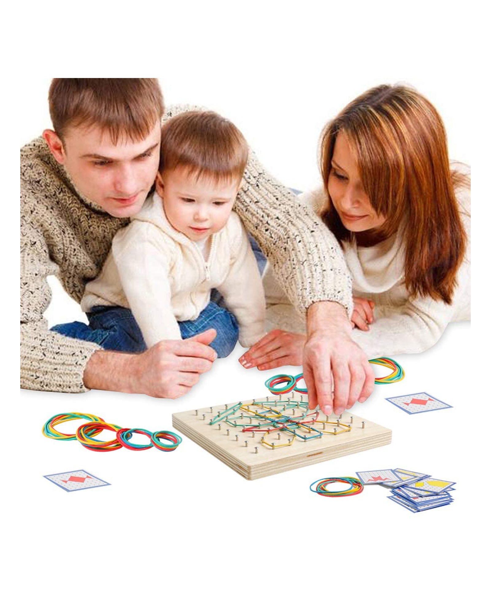 Wooden Geo Board Peg Puzzle - Multicolor - Image 6