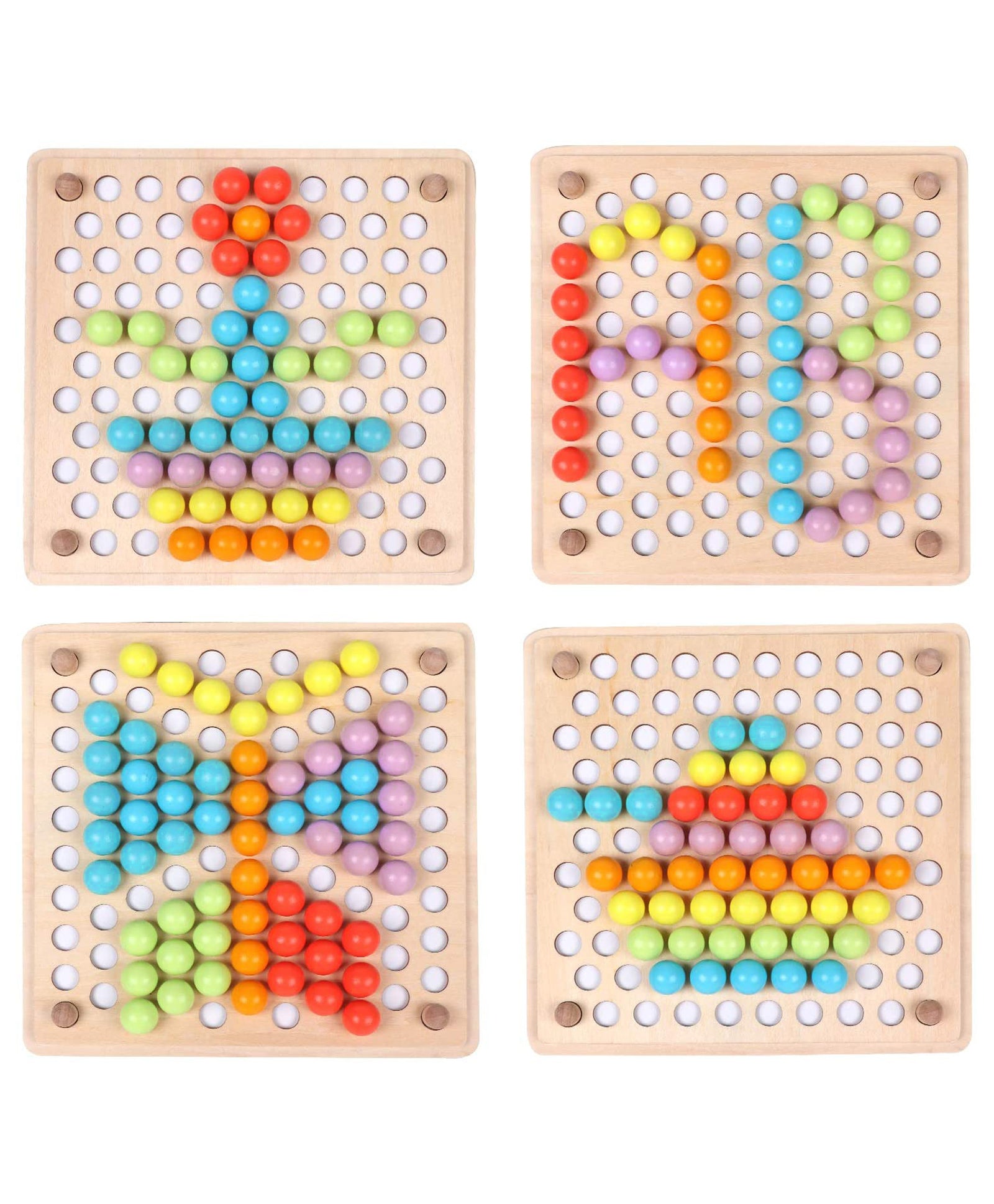 Wooden Bead Sorting Game - Multicolor - Image 2