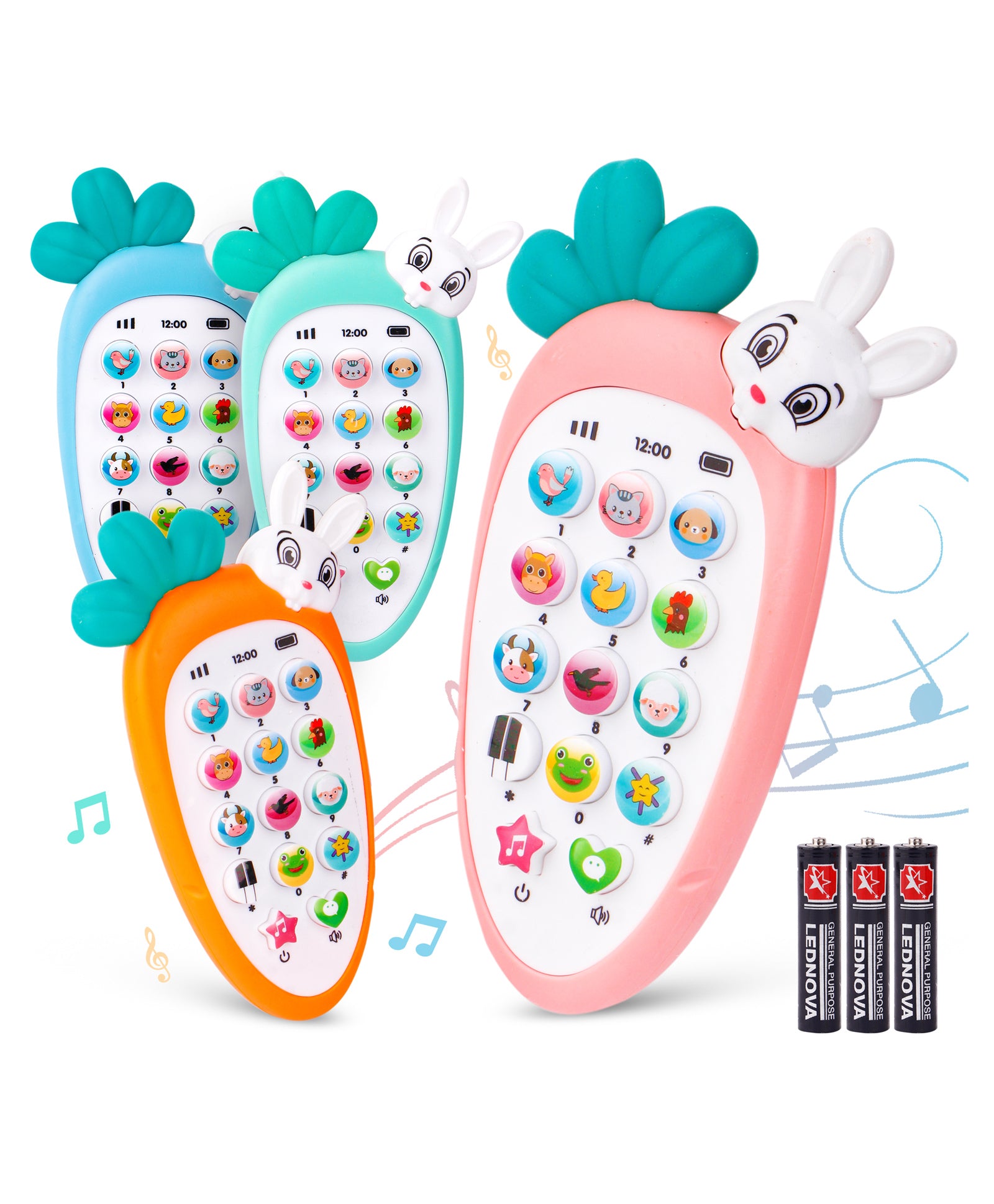Smart Phone Cordless Feature Mobile Phone Toy - Multicolour (Battery Included)