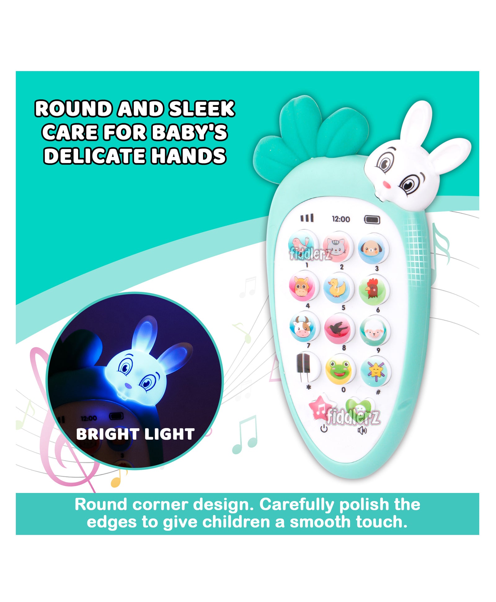 Smart Phone Cordless Feature Mobile Phone Toy - Multicolour (Battery Included) - Image 2