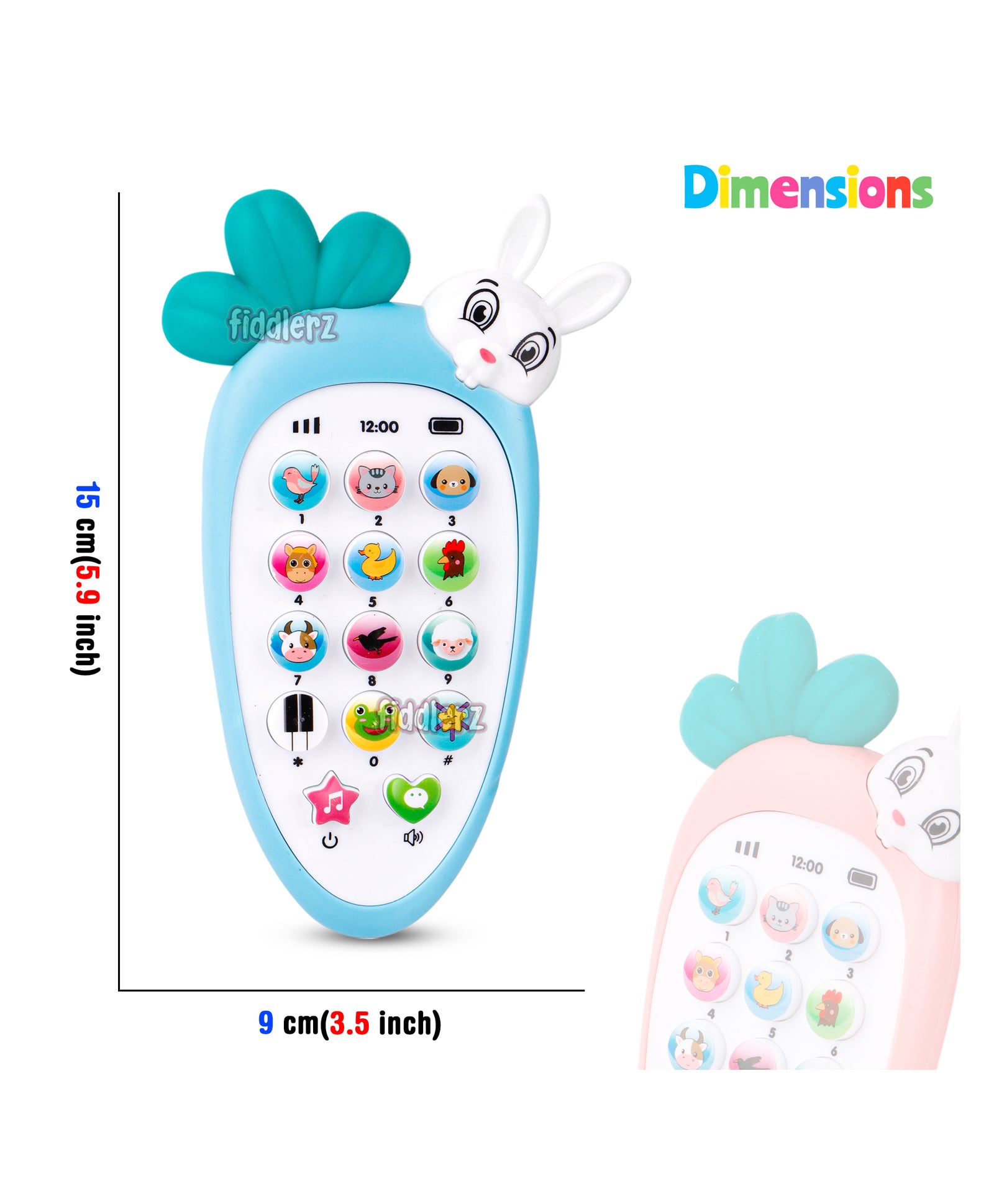 Smart Phone Cordless Feature Mobile Phone Toy - Multicolour (Battery Included) - Image 3