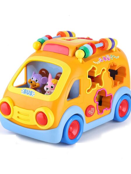 Multi Activity School Bus with Light & Music - Multicolor