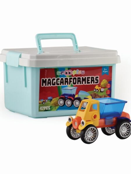 Scoobies Magcarformers With STorage Box Blue - 42 Pieces