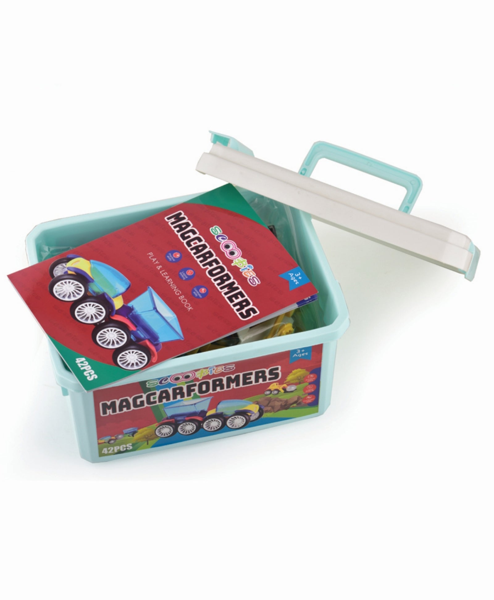Scoobies Magcarformers With STorage Box Blue - 42 Pieces - Image 2