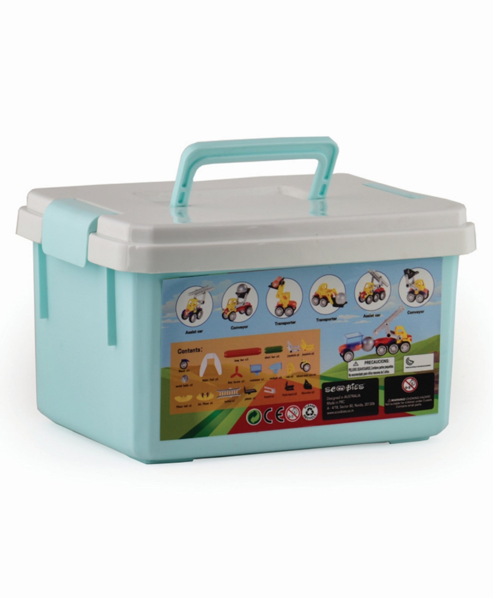Scoobies Magcarformers With STorage Box Blue - 42 Pieces - Image 4