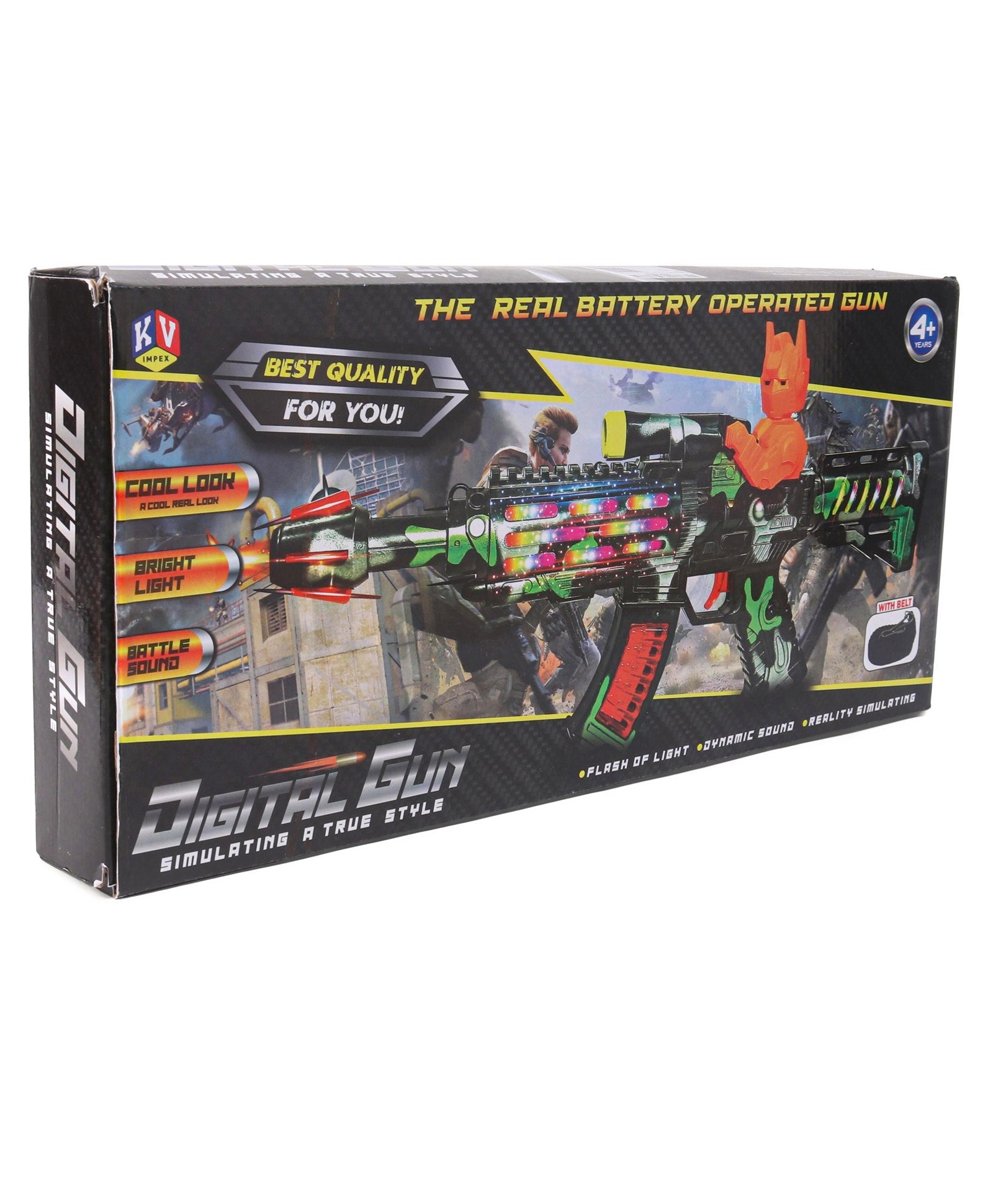 Electronic Gun With Light & Music - Black - Image 7