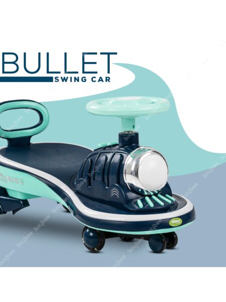 Magic Ride on Swing Cars with PU LED Wheels & Music - Green