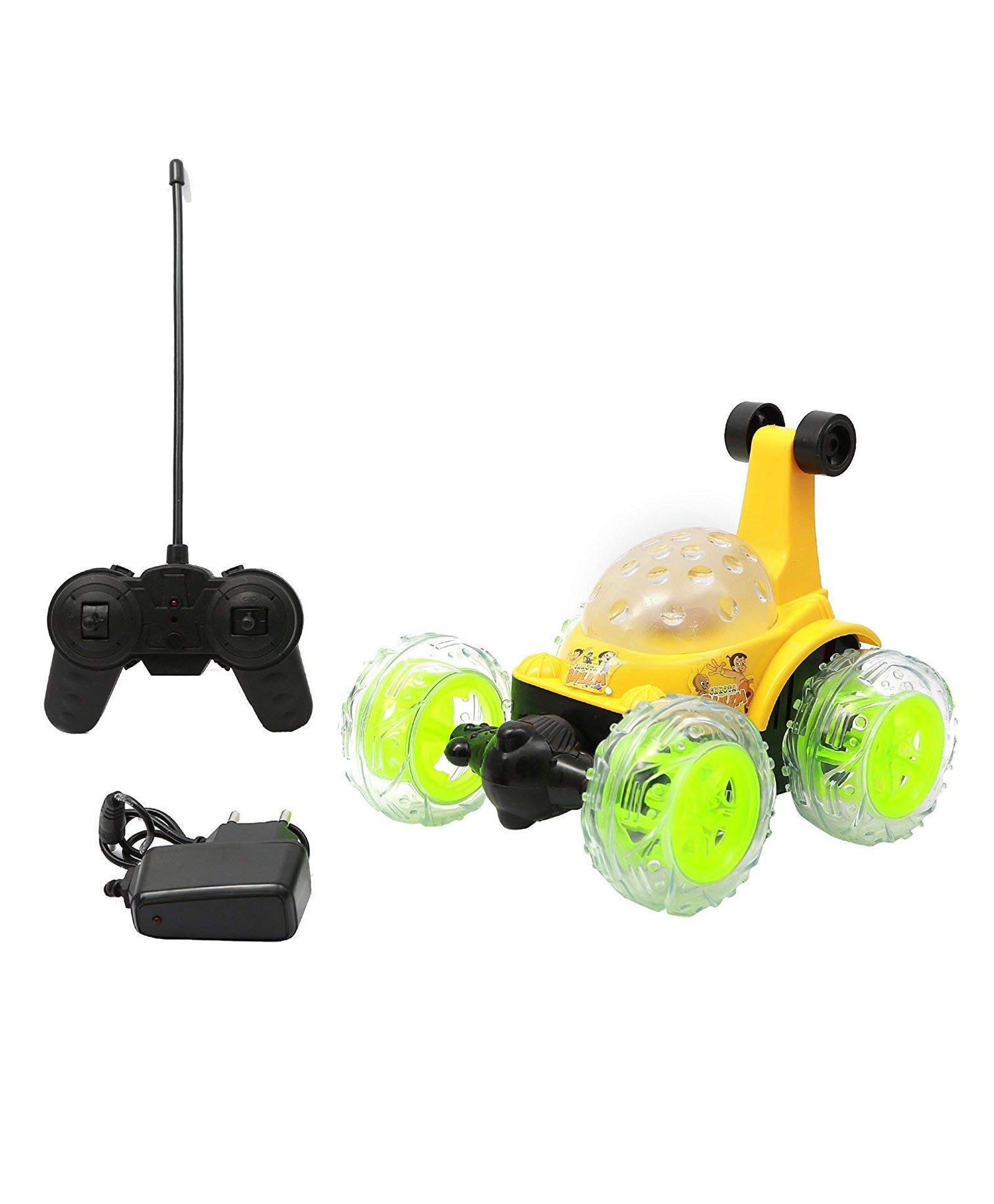 Remote Control Rechargable Acrobatic 360 Degree Twisting Stunt Car - Yellow - Image 3