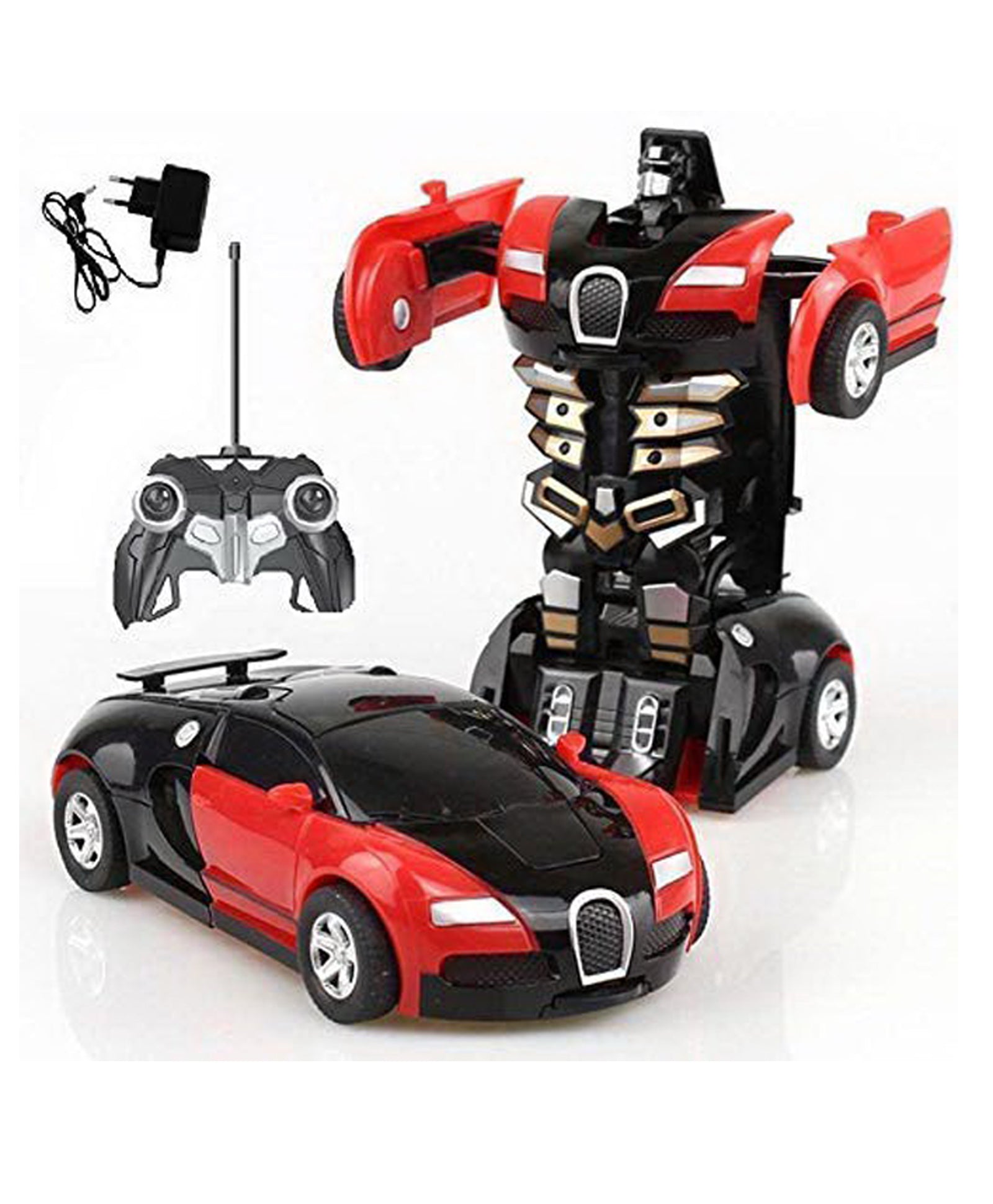 Friction Powered Robot to Truck Convertible Deformation Automobile Car Toy Set (Colour May Vary)