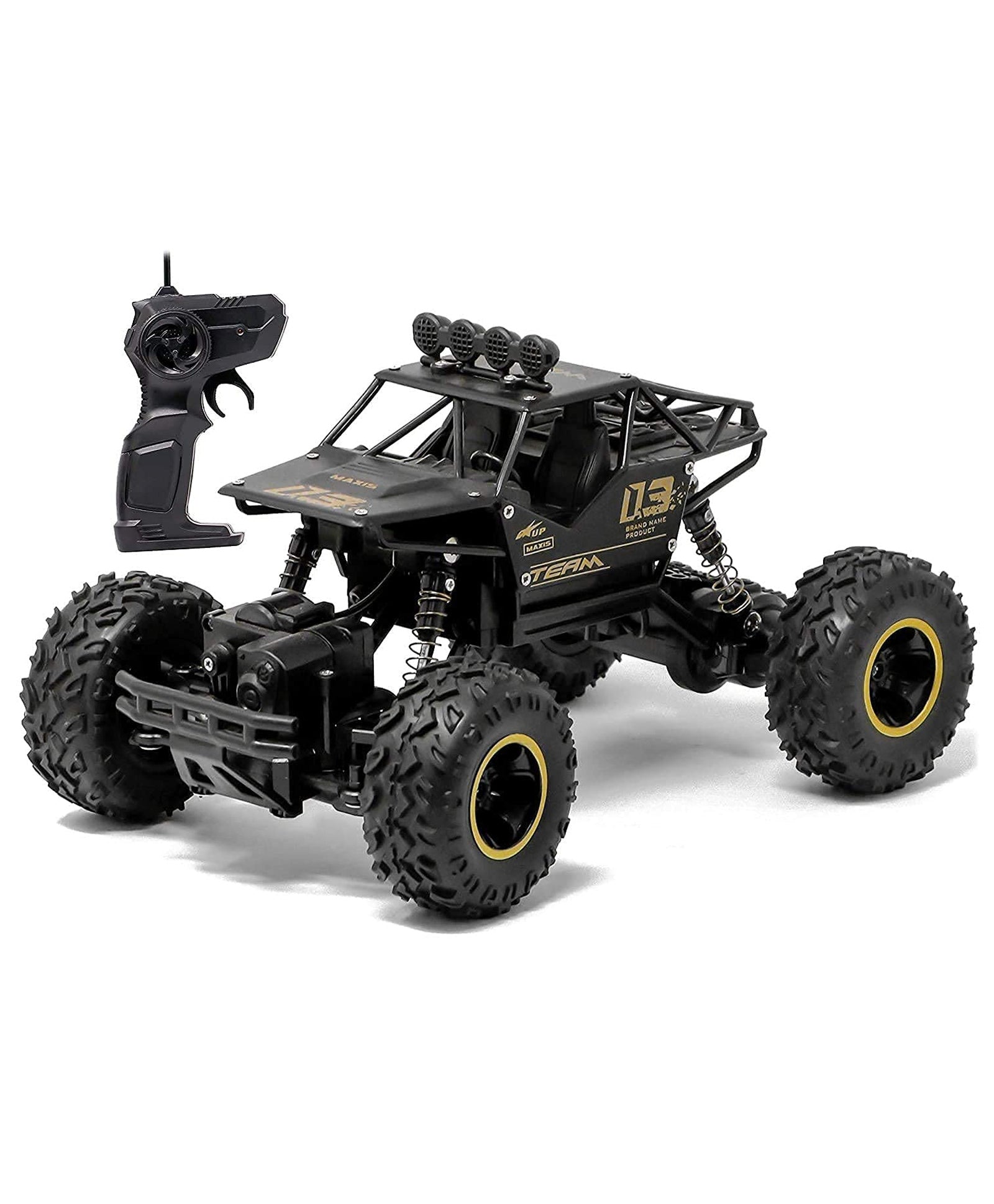 TOYS 2.4GHz Metal Alloy Body Remote Control Rock Crawler - Black